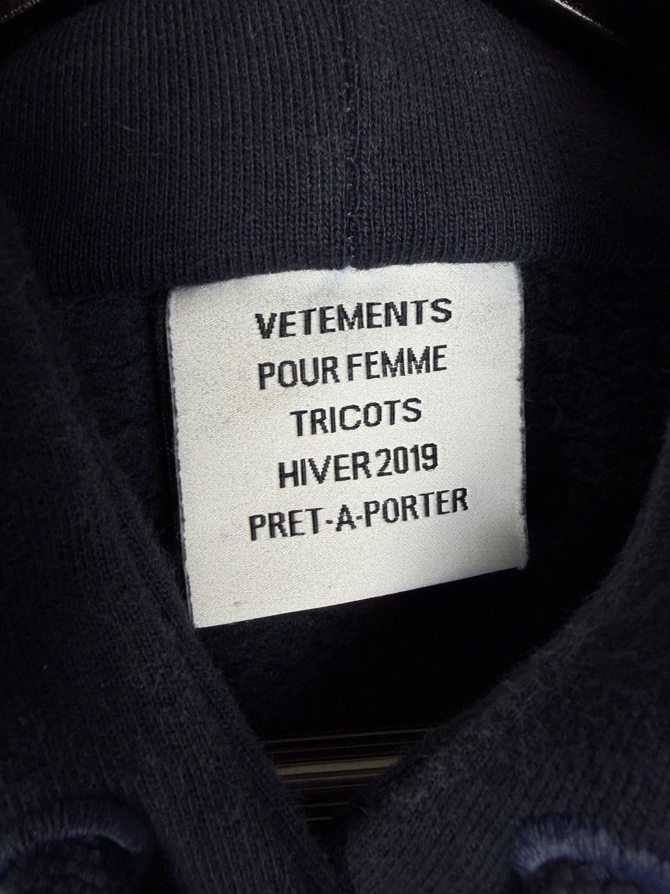 Vetements AW18 Vetements Hi I Don’t Care Thanks Hoodie Navy Demna Size US M / EU 48-50 / 2 - 6 Thumbnail