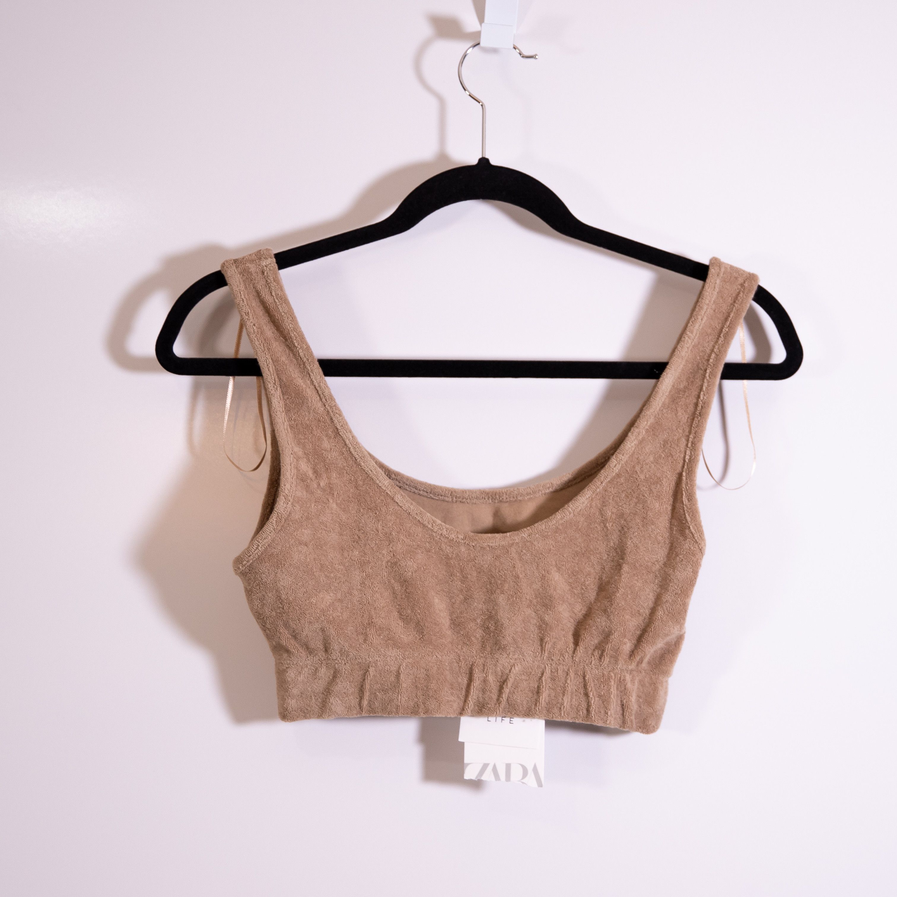 Zara NEW Zara Cotton Terry Scoop Neck Crop Size S / US 4 / IT 40 - 4 Thumbnail