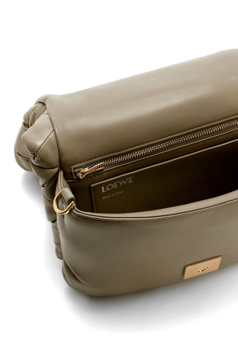 Loewe o1in1g0426 Size: OS/ Goya Puffer Bag in Dark Khaki Green Size ONE SIZE - 7 Thumbnail