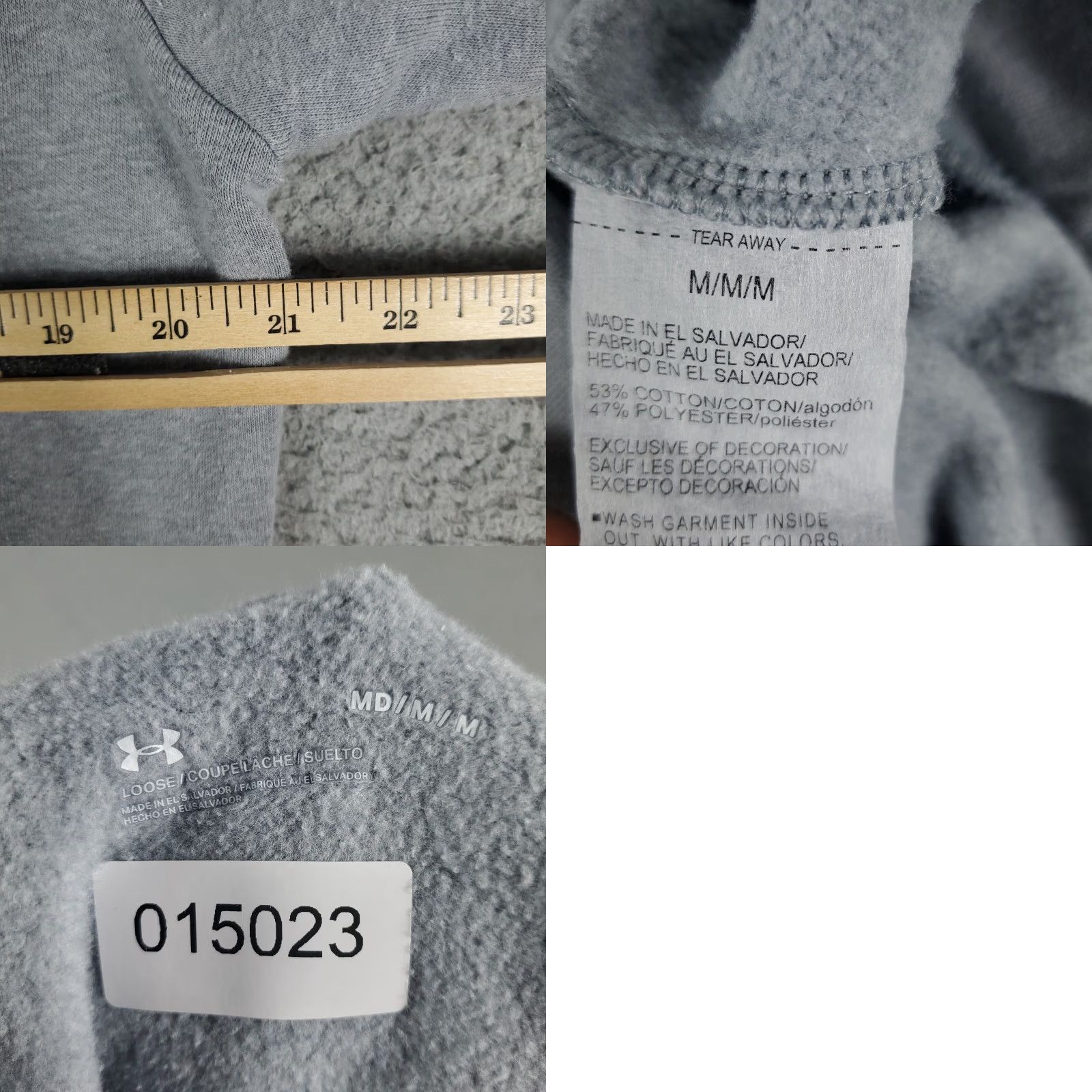 Under Armour Under Armour Hoodie Mens Medium Gray Pullover Sweatshirt Fleece Sports Size US M / EU 48-50 / 2 - 8 Thumbnail