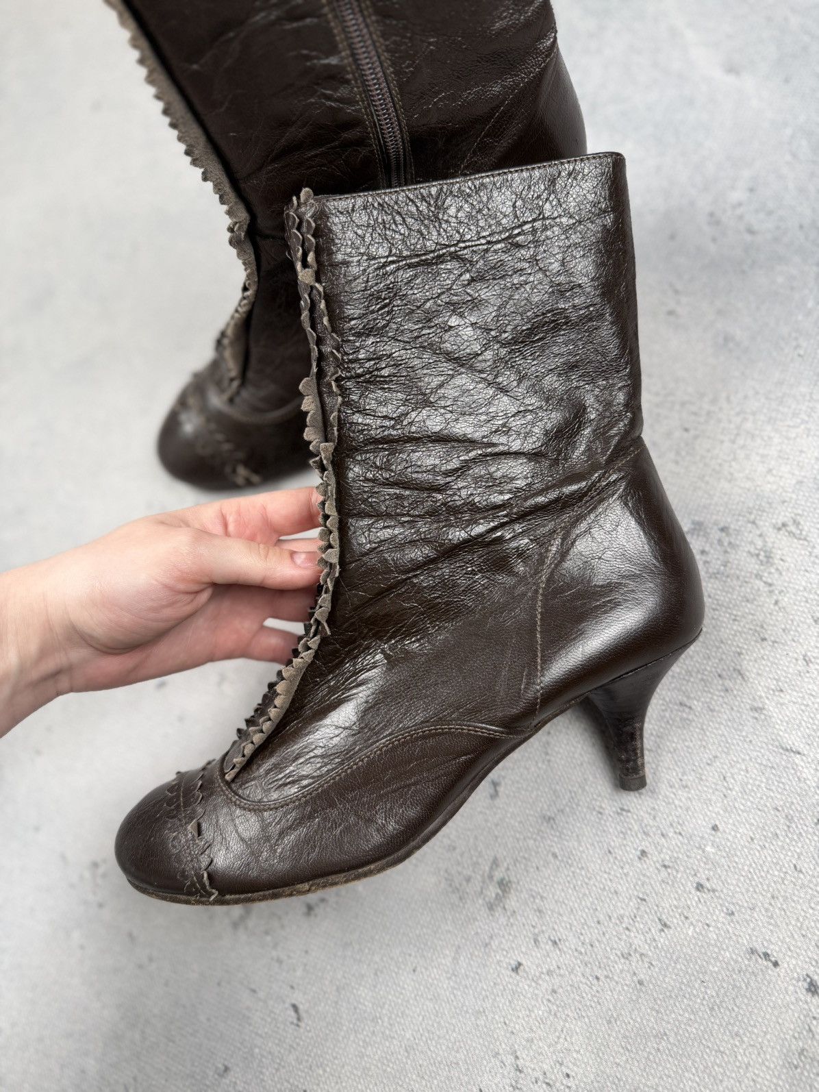 Miss Sixty Miss Sixty Vintage Leather Ankle Boots Kitten Heel Archive Size US 8 / IT 38 - 3 Thumbnail
