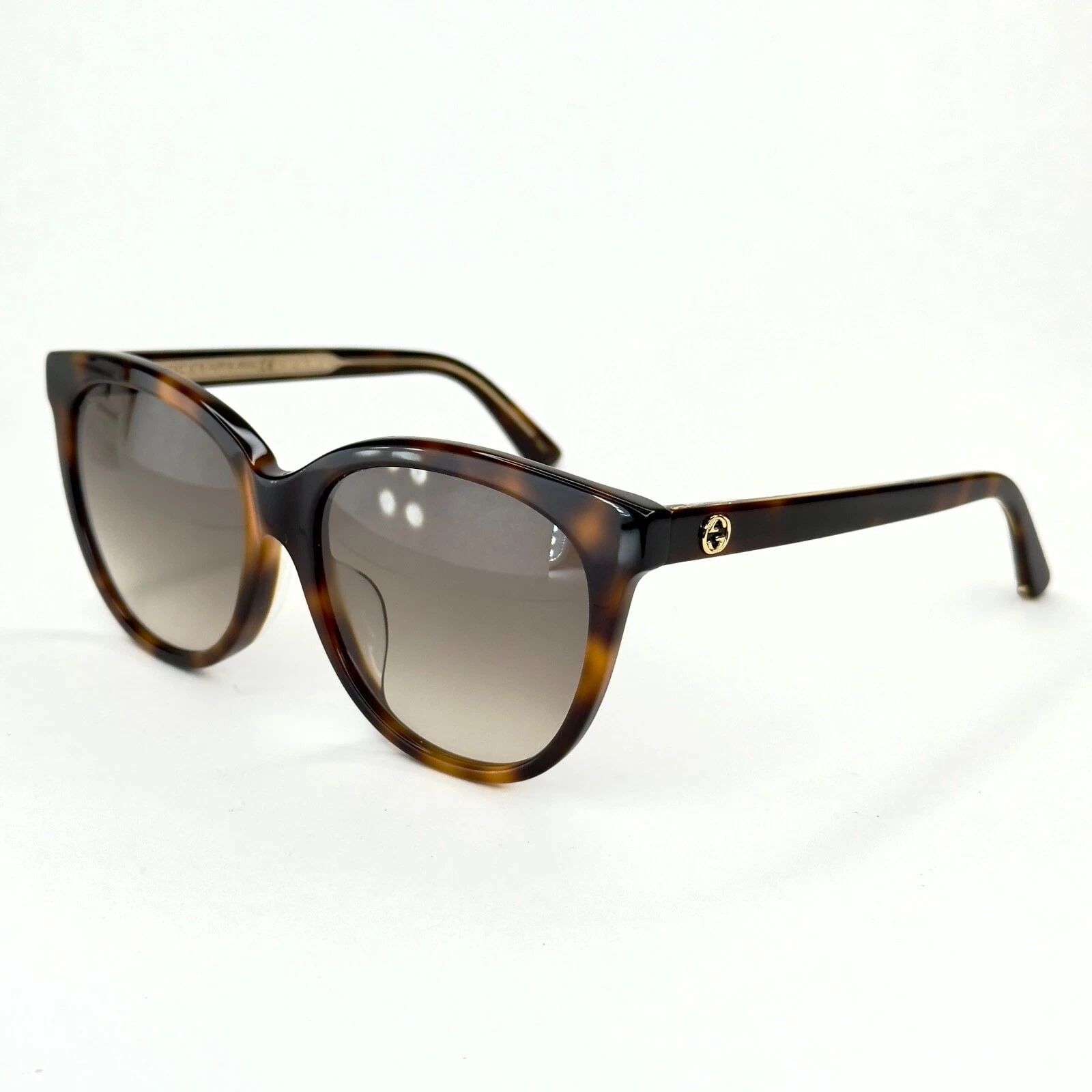 Gucci GUCCI GG0081S 0081 Crystal Havana Gradient Sunglasses 003 Size ONE SIZE - 6 Thumbnail
