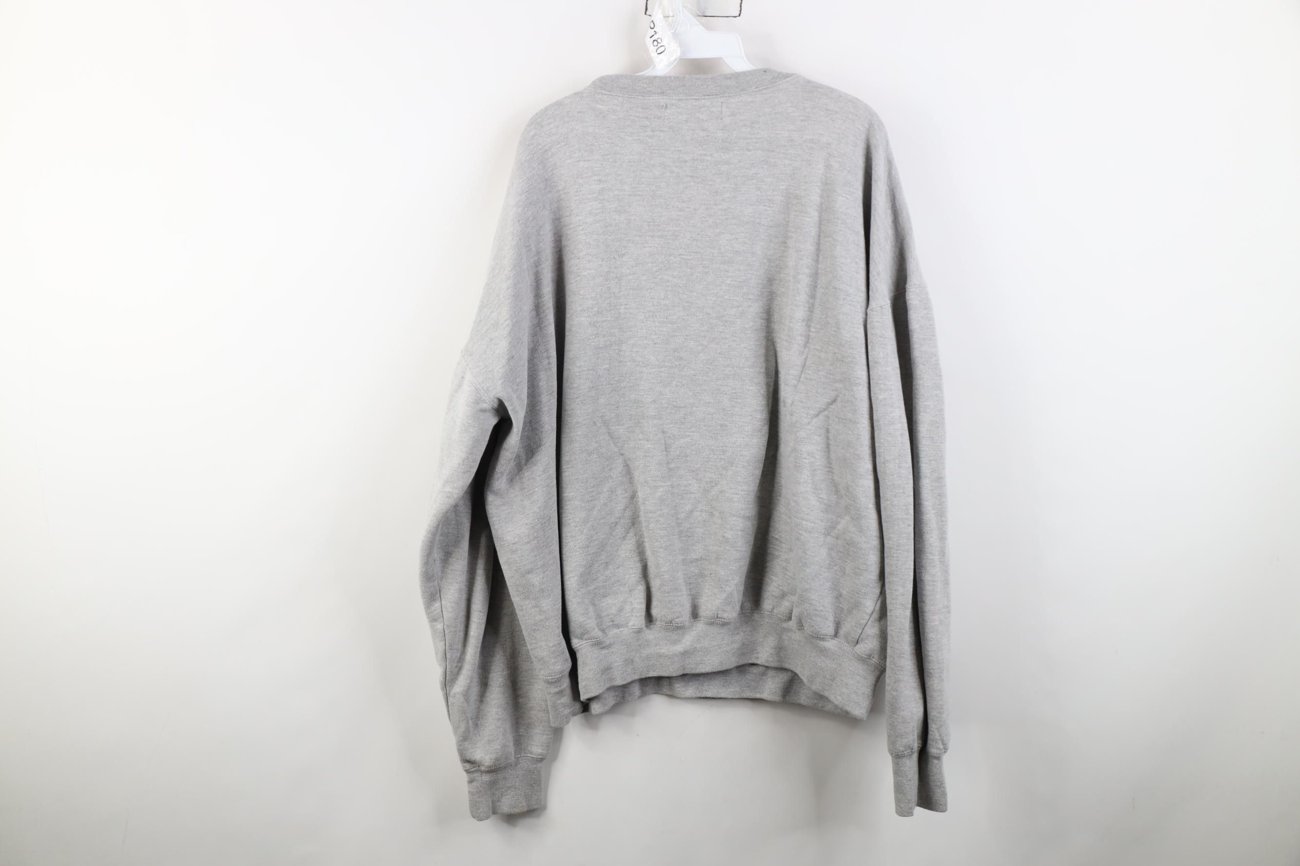 Vintage Vintage 90s Streetwear Boxy Crewneck Sweatshirt Heather Gray Size US XL / EU 56 / 4 - 8 Thumbnail