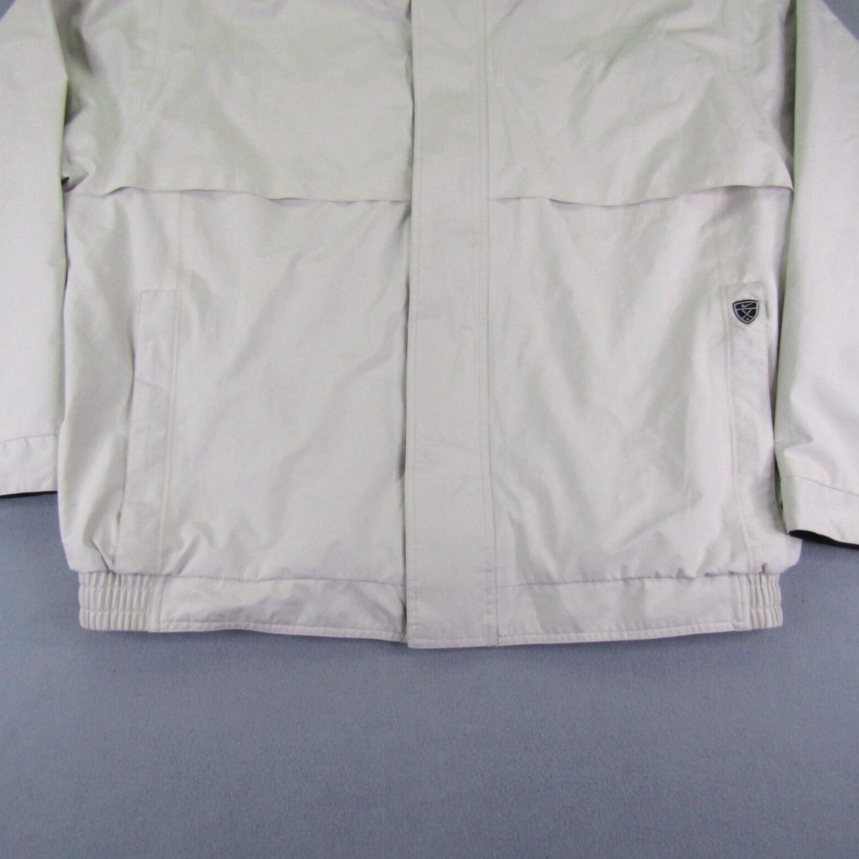Nike VINTAGE Nike Jacket Mens 2XL Beige Windbreaker Zip Up Full Zip Pockets Golf Outdoor Sports Logo Size US XXL / EU 58 / 5 - 3 Thumbnail