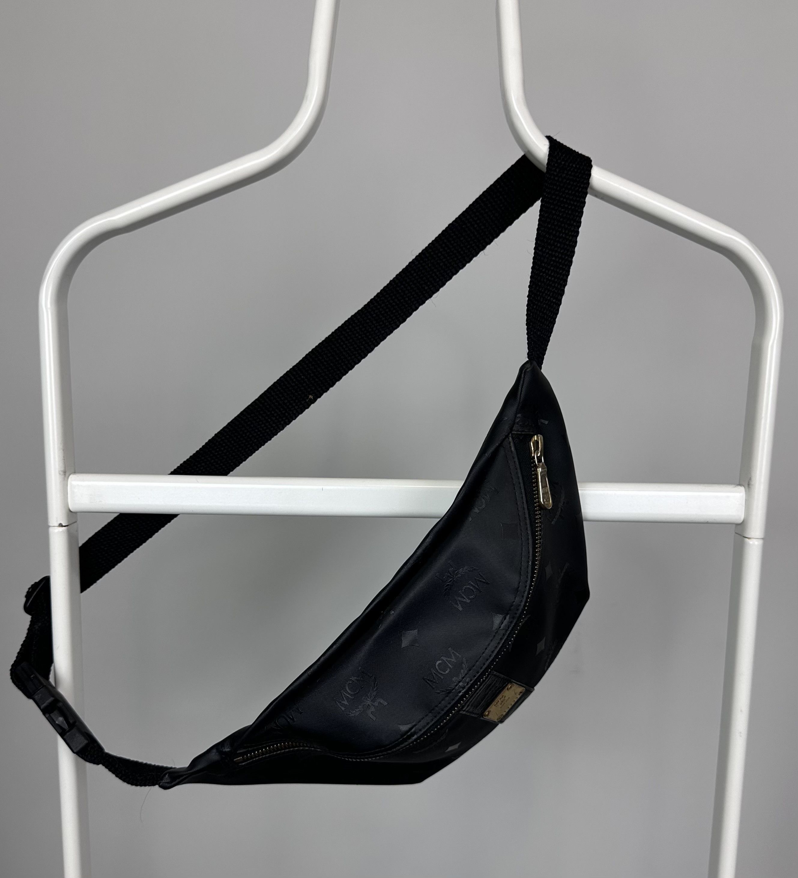 MCM Mcm waist bag multilogo black logo belt Size ONE SIZE - 9 Thumbnail