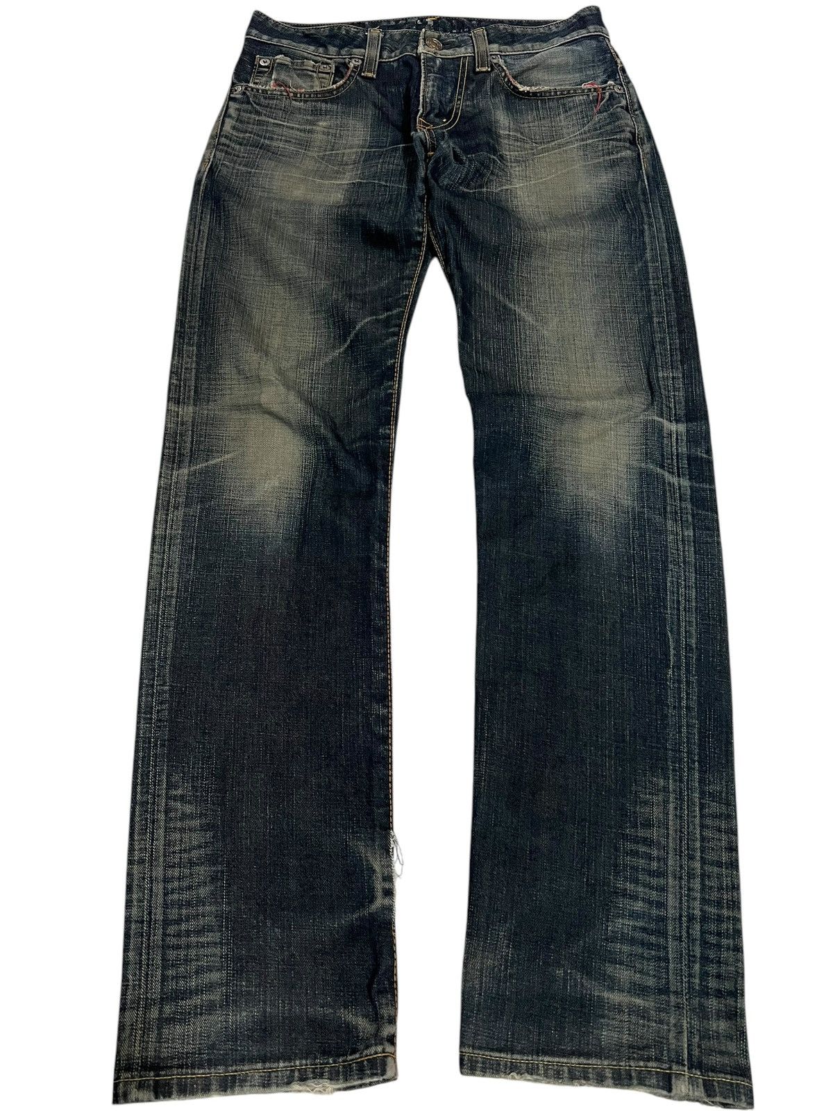 Edwin × Japanese Brand FLARE 90’S EDWIN 503 BLUE TRIP DISTRESS JEANS Size US 31 - 1 Thumbnail
