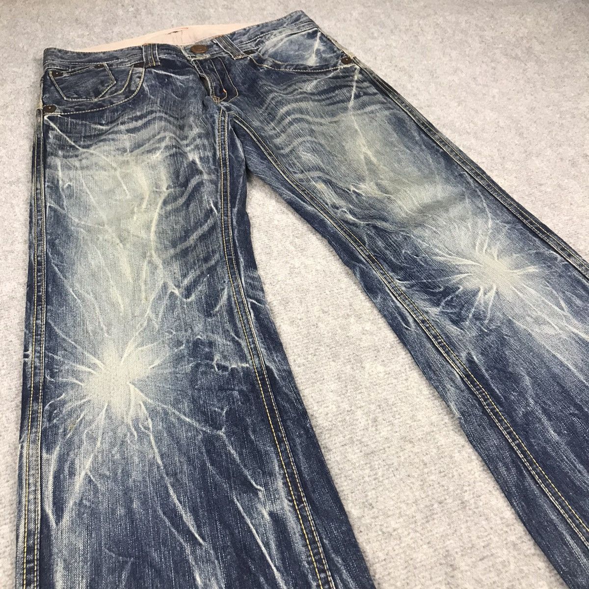 Japanese Brand FLARE DENIM BLUE WAY JAPANESE BOOTCUT DENIM PANTS 136 Size US 30 / EU 46 - 4 Thumbnail