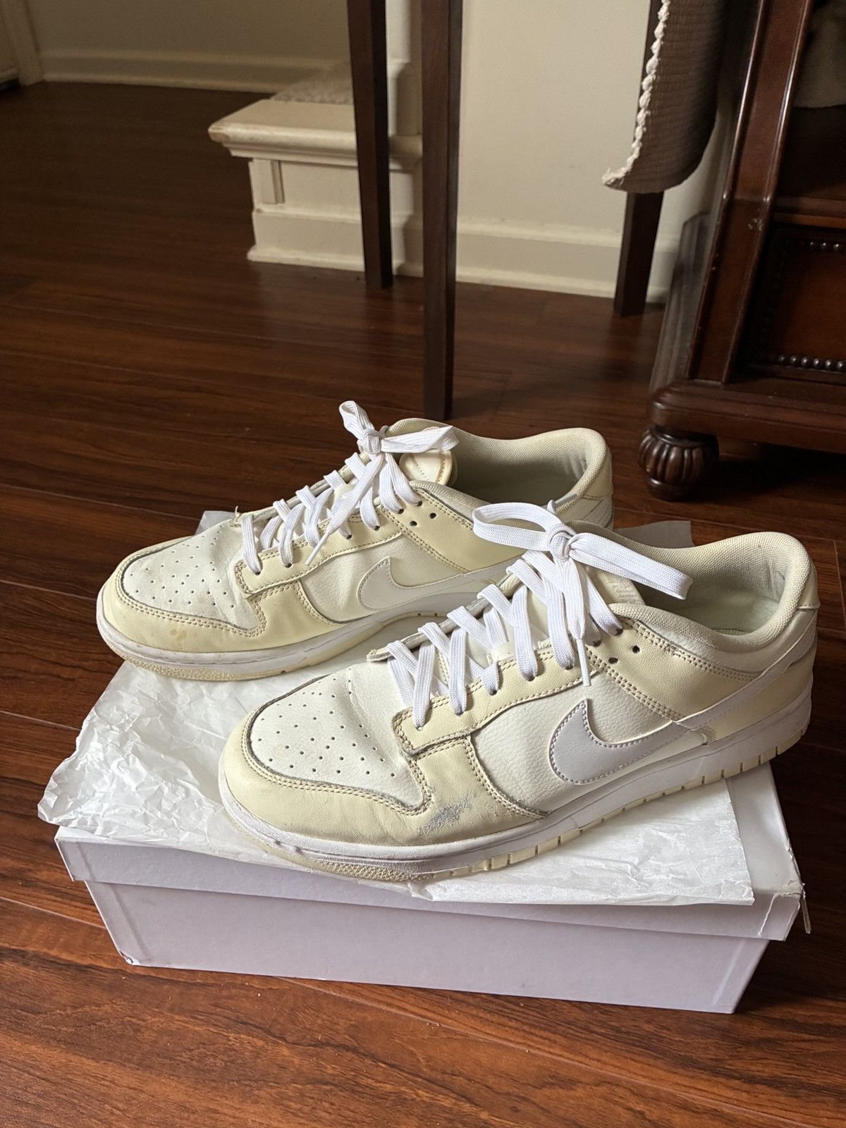 Nike Nike Dunk Low Sail Cream White Sneakers. Size 11 Size US 11 / EU 44 - 2 Thumbnail