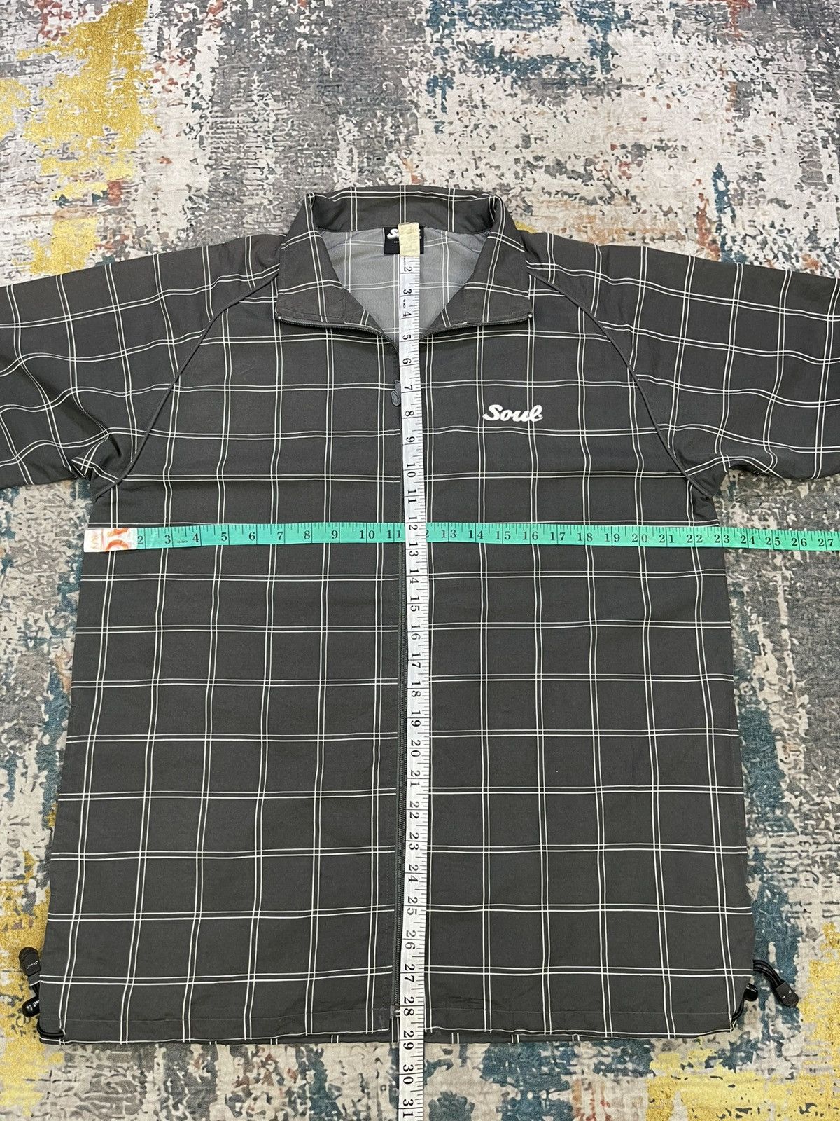 Southpole Soul Checkered Zip Up Open Collar Over Shirt Size US L / EU 52-54 / 3 - 9 Thumbnail