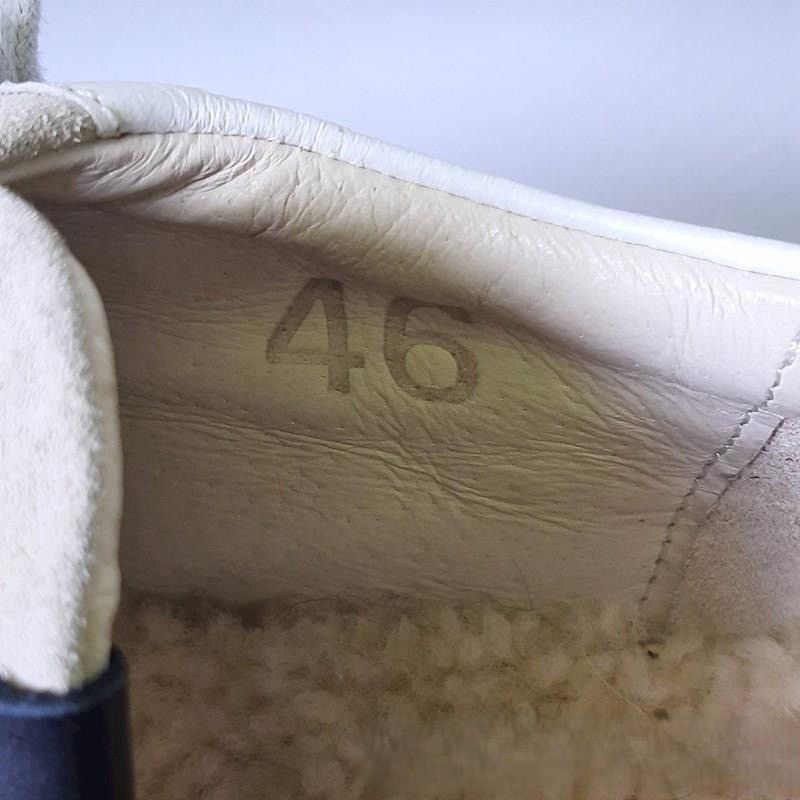 Blackstone Blackstone SG41 White Leather Fur Lined Minimalist Sneakers Size US 13 / EU 46 - 5 Thumbnail