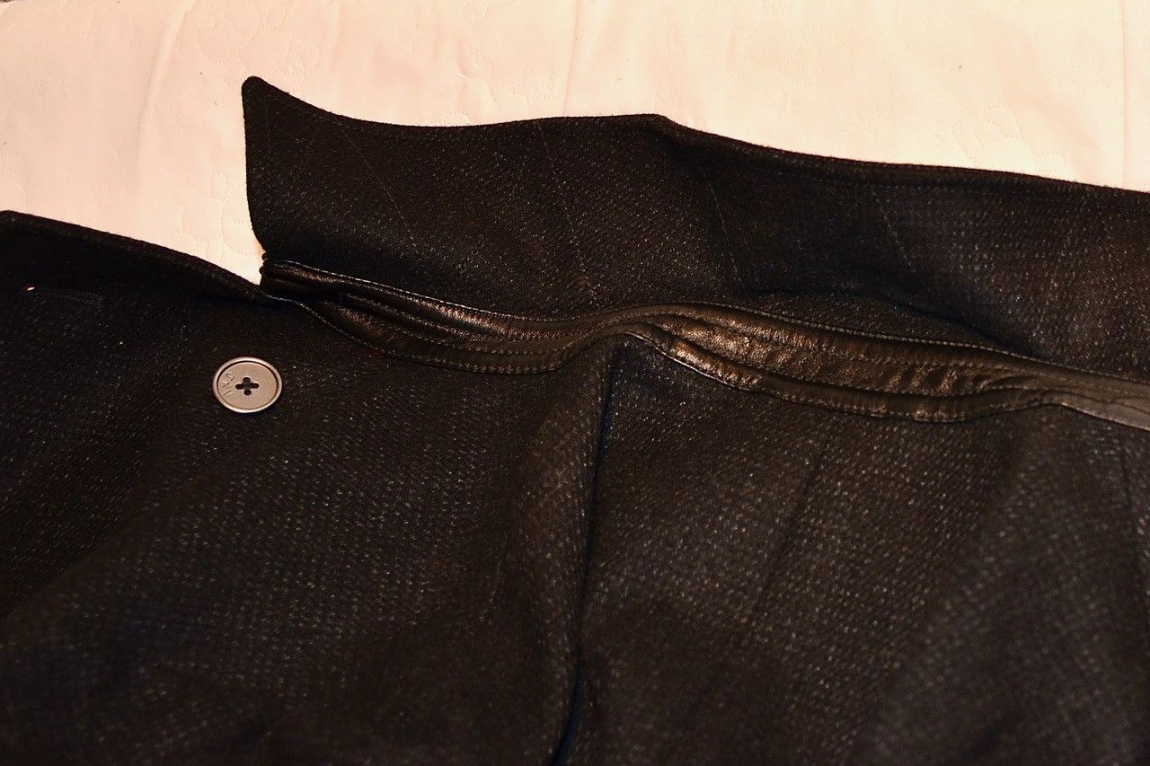 John Varvatos John Varvatos Luxe Peacoat Leather Trim Black Small Size US S / EU 44-46 / 1 - 6 Thumbnail
