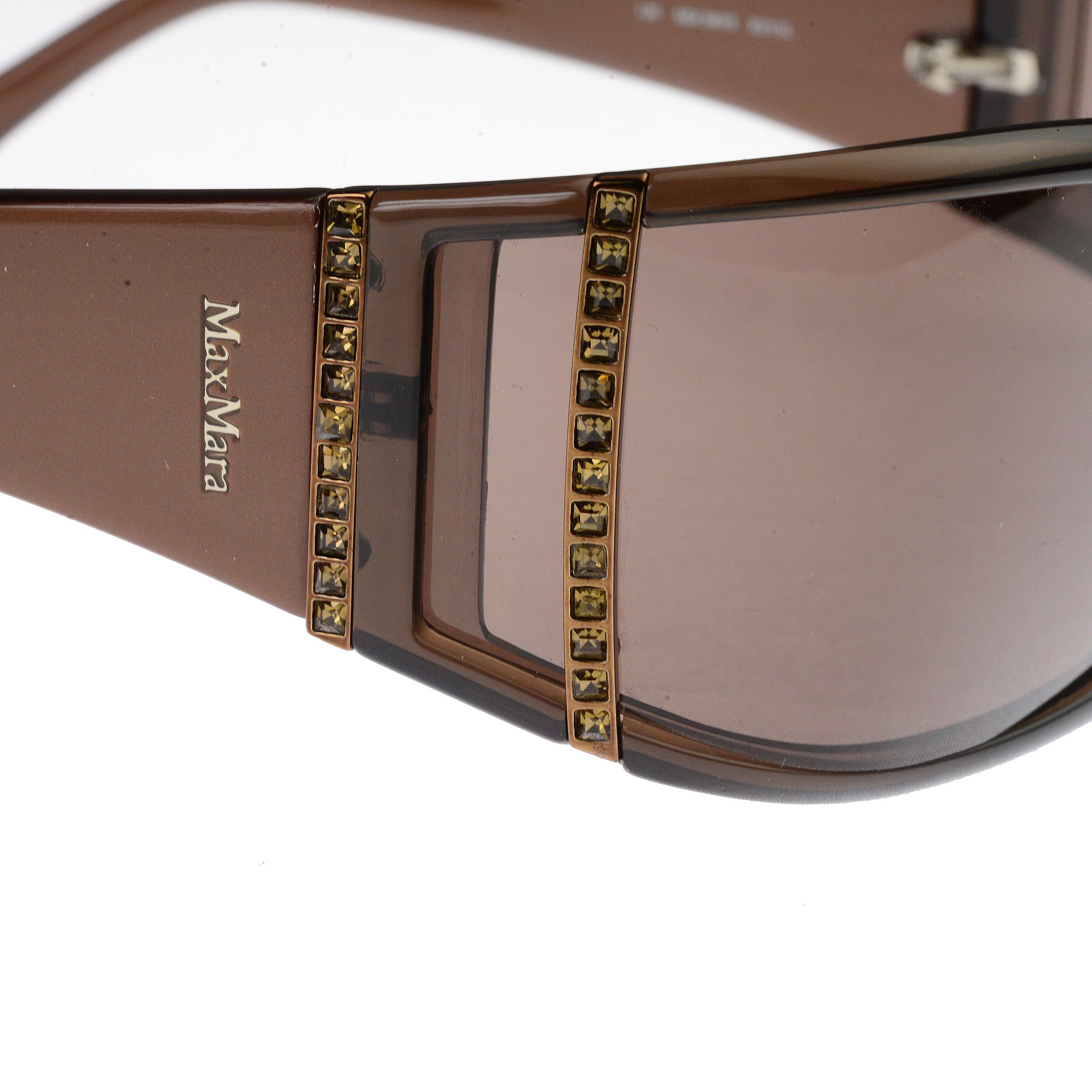 Max Mara Max Mara '00s Brown Wrap Around Oversized Sunglasses Size ONE SIZE - 1 Thumbnail