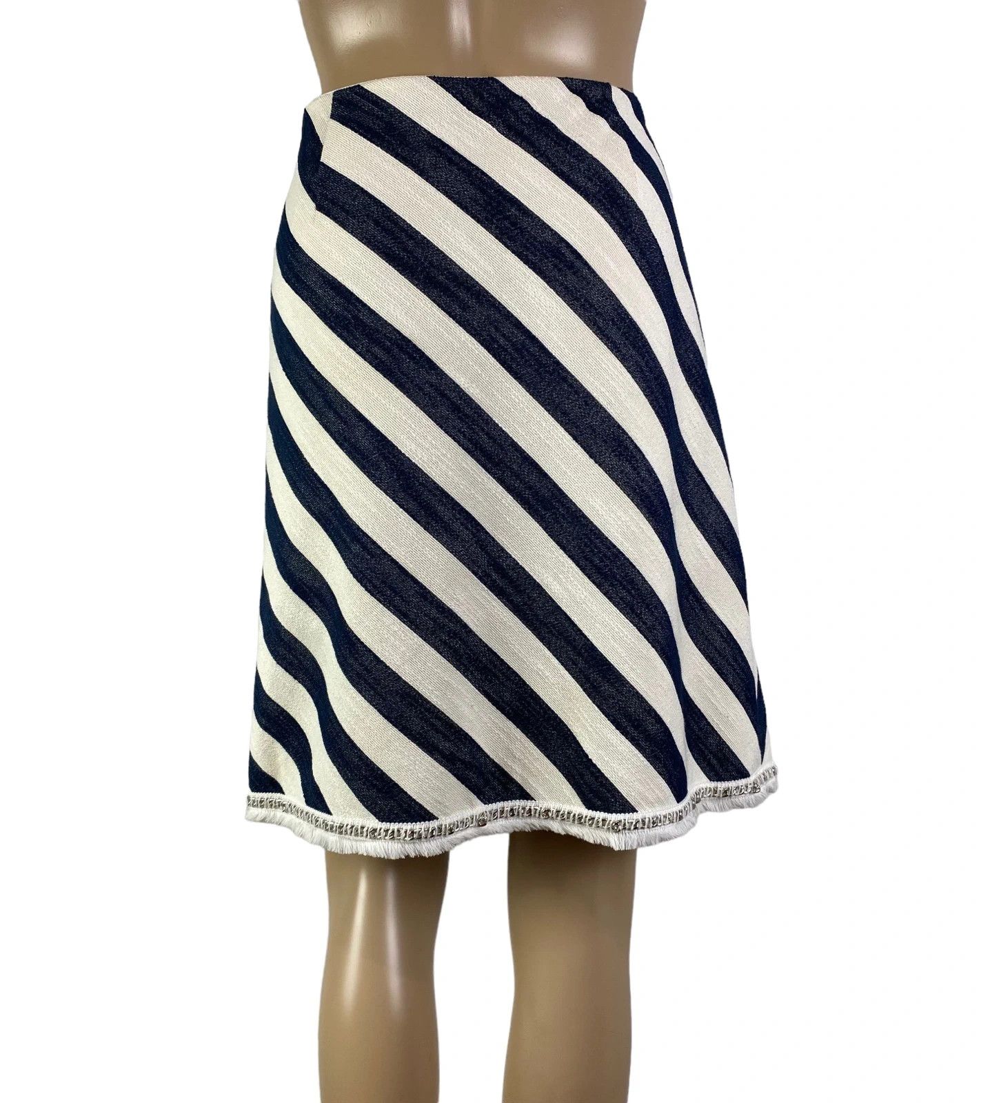 Laurel Laurel Skirt Striped Chain Decor size GB12 i44 Size 30" / US 8 / IT 44 - 7 Thumbnail