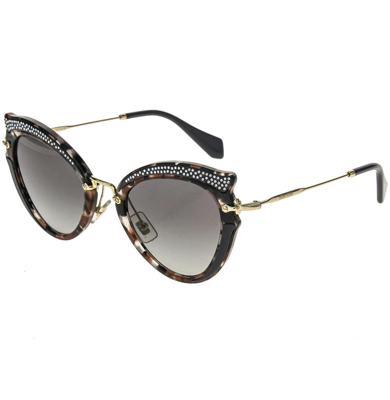 Miu Miu MIU MIU MU05SS NOIR Crystal Butterfly Gold Brown Blue 05S Size ONE SIZE - 8 Thumbnail