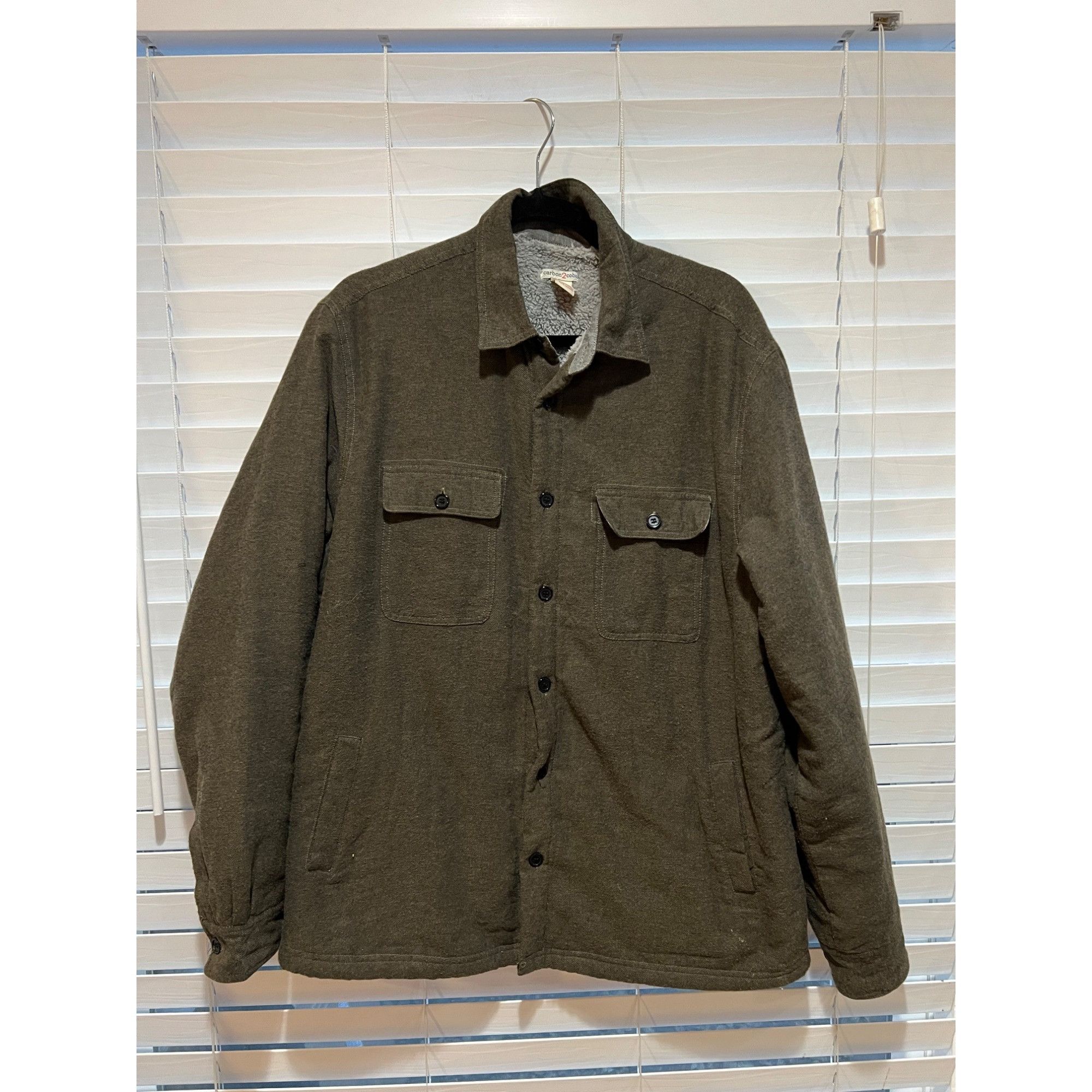Carbon2Cobalt Carbon 2 Cobalt Sherpa Lined Long Sleeve Button Up Shirt - S Size US L / EU 52-54 / 3 - 1 Thumbnail