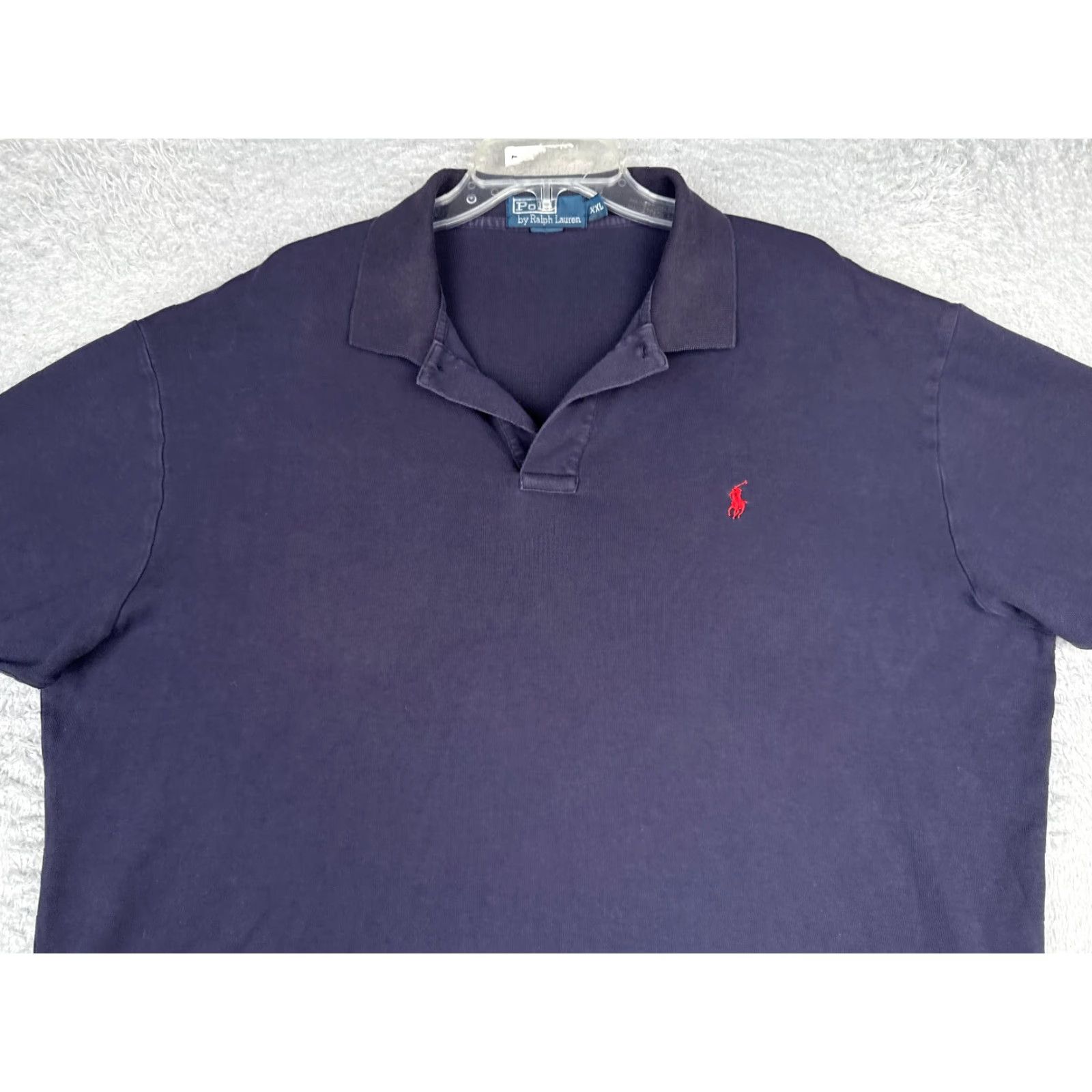 Ralph Lauren VINTAGE Ralph Lauren Polo Shirt Men 2XL Blue Short Sleeve 100% Cotton Polo Shirt Polo Shirt Blue 80s Golf Mens Size US XXL / EU 58 / 5 - 4 Thumbnail