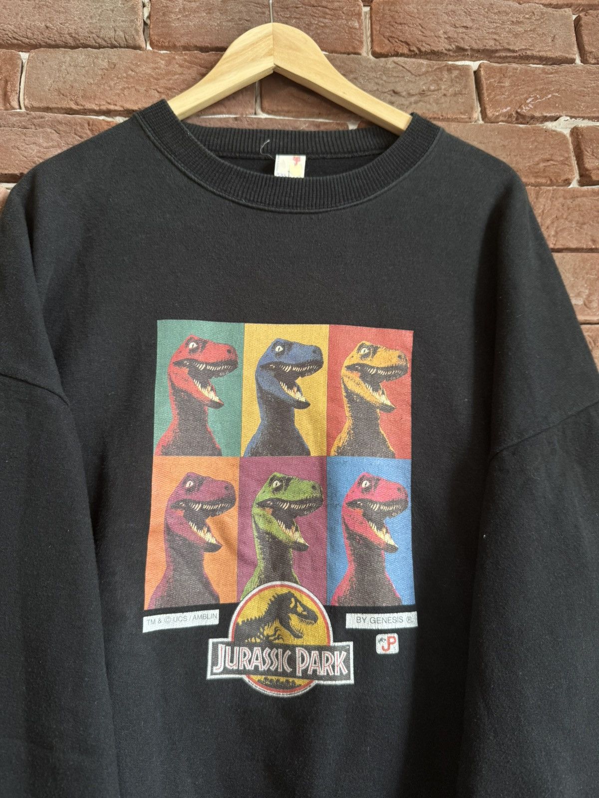 Vintage Vintage 90s Jurassic Park By Genesis Rare 1992 Crewneck Size US XXL / EU 58 / 5 - 2 Thumbnail