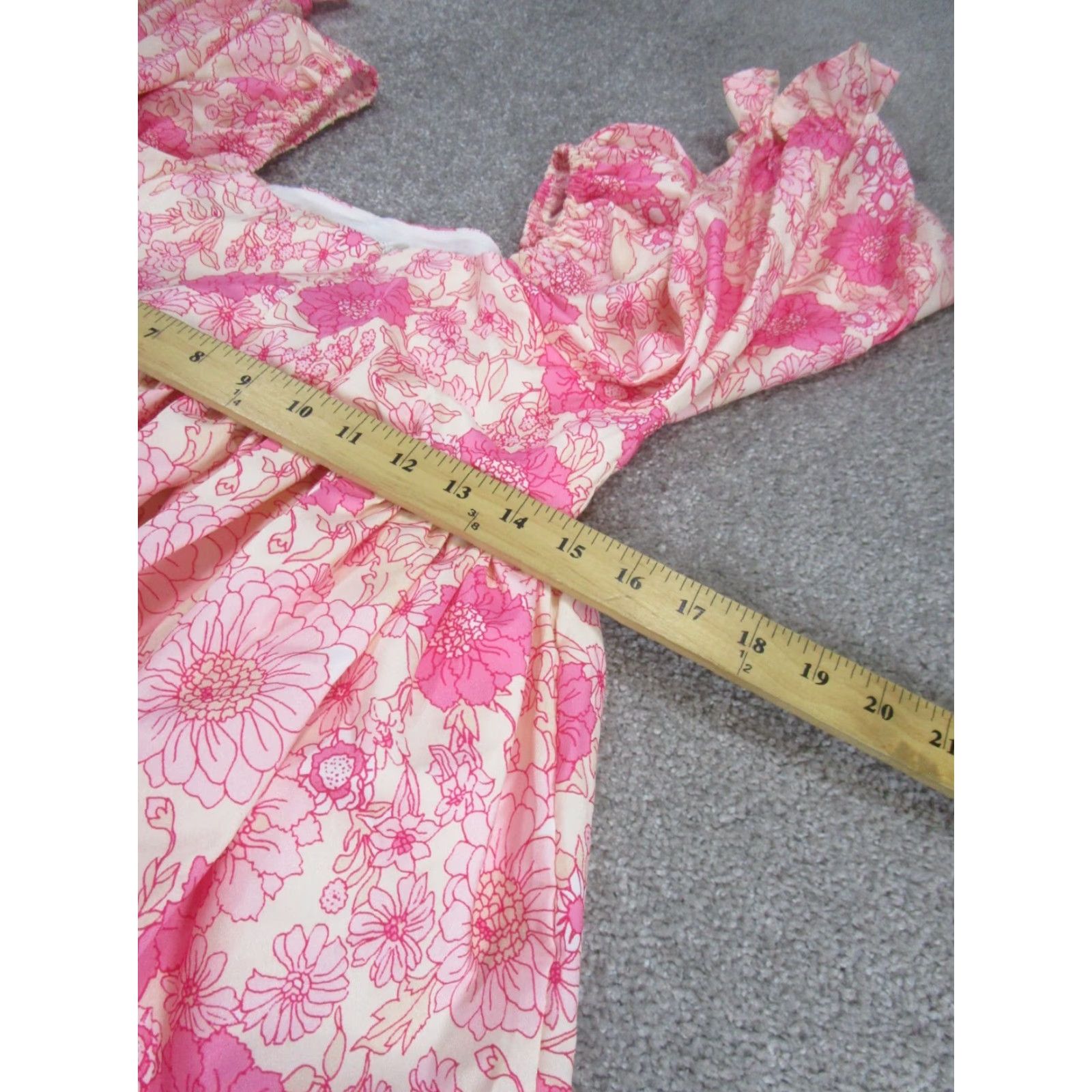 Vintage LOOK SKY Look Sky Mini Dress Womens S Pink Floral Square Neck Puff Sleeve NEW Size S / US 4 / IT 40 - 5 Thumbnail