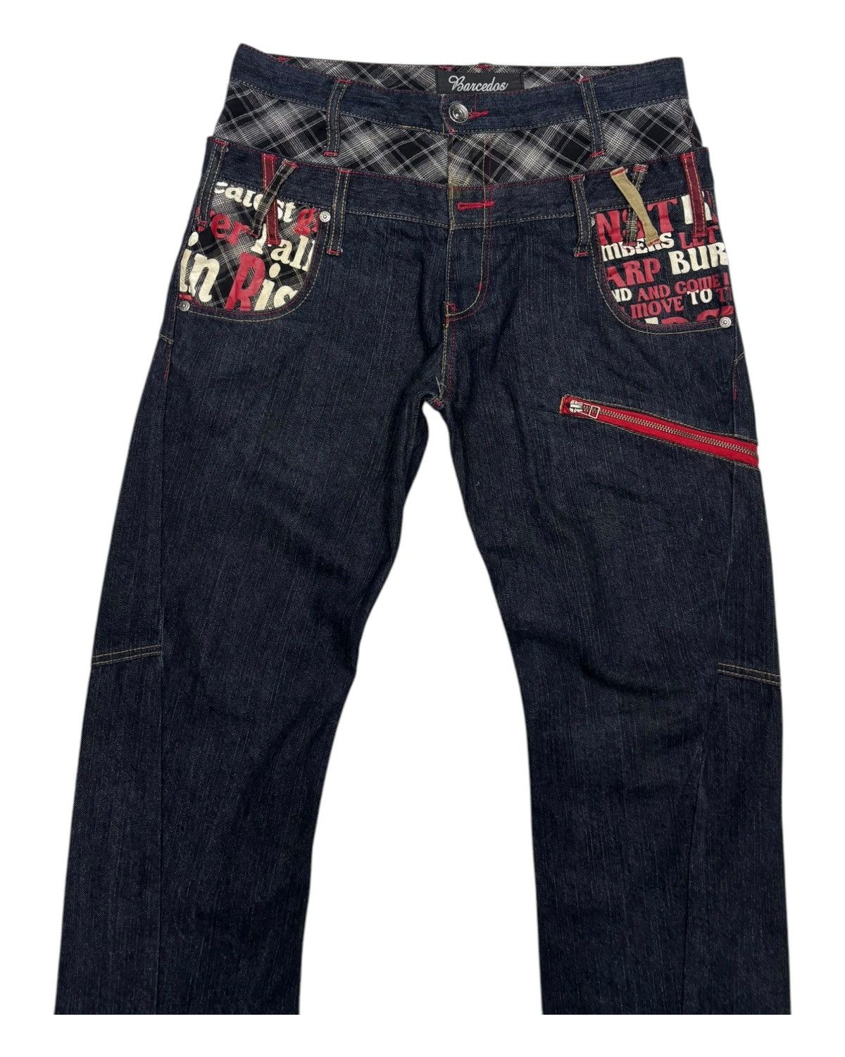 Hysteric Glamour × If Six Was Nine × Japanese Brand VINTAGE DOUBLE WAIST JEANS BARCEDOS BLUE DENIM SKULLS JEANS Size US 32 / EU 48 - 5 Thumbnail