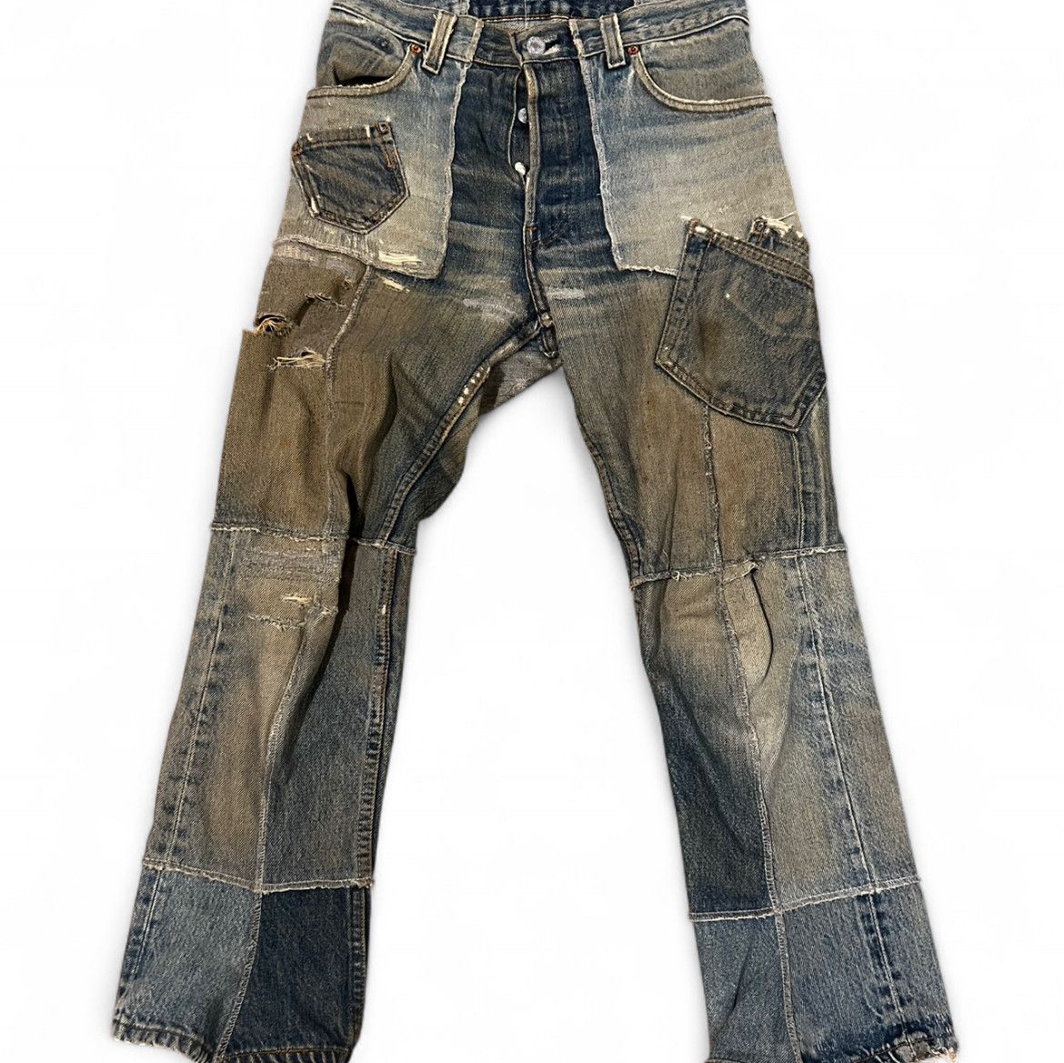 Takahiromiyashita The Soloist. Takahiro Miyashita Patchwork blue jeans Size 24" / US 00 / IT 34 - 1 Thumbnail