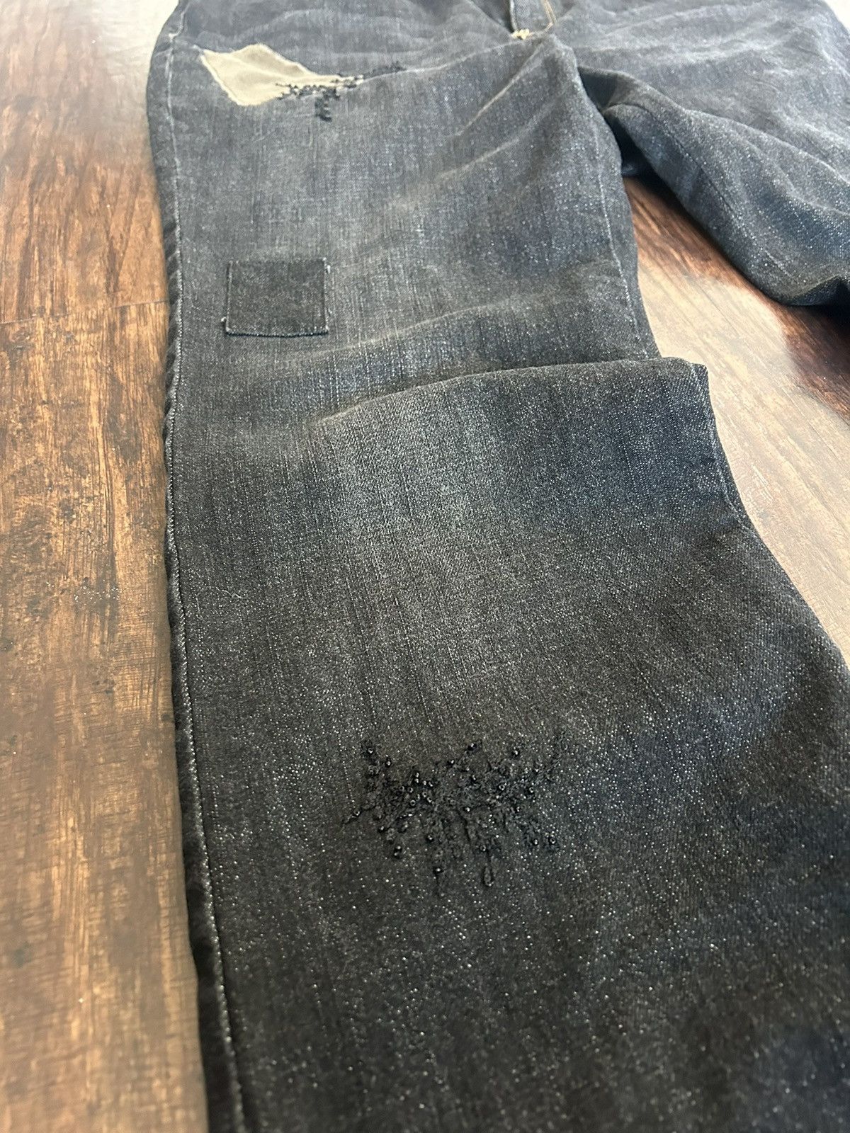 Lauren Ralph Lauren Lauren Ralph Lauren Patch Work Embroidered Bootcut Jeans Size 30" / US 8 / IT 44 - 4 Thumbnail
