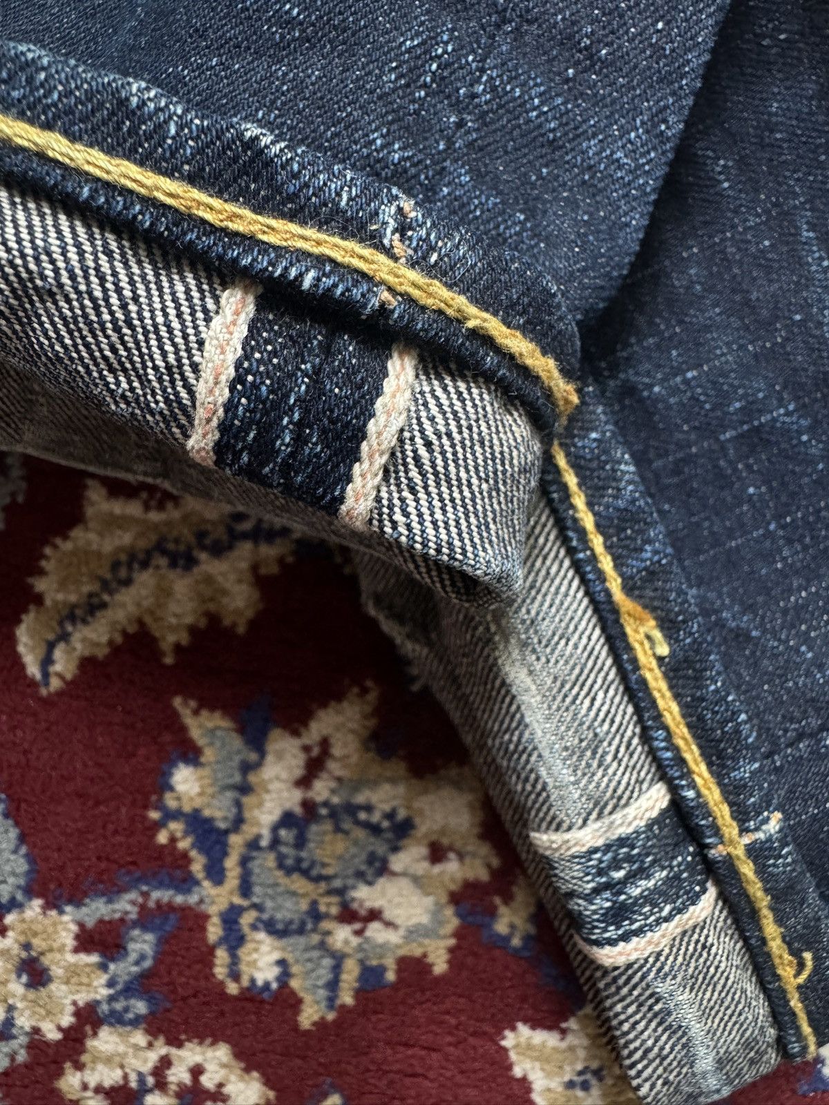 The Flat Head The Flat Head 3002 Golden Selvedge Raw denim faded jeans Size US 29 - 3 Thumbnail