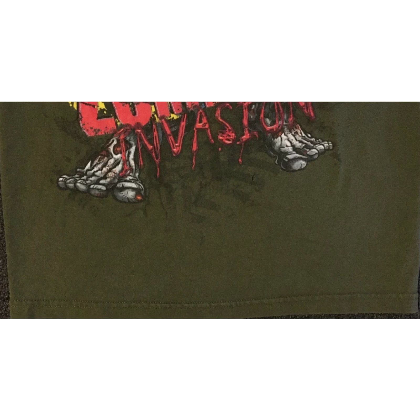 Vintage VINTAGE All Over Print T-Shirt S Green Distressed Zombie Monster Truck Jam Finals Grunge Y2K Mens Shirt Size US S / EU 44-46 / 1 - 5 Thumbnail