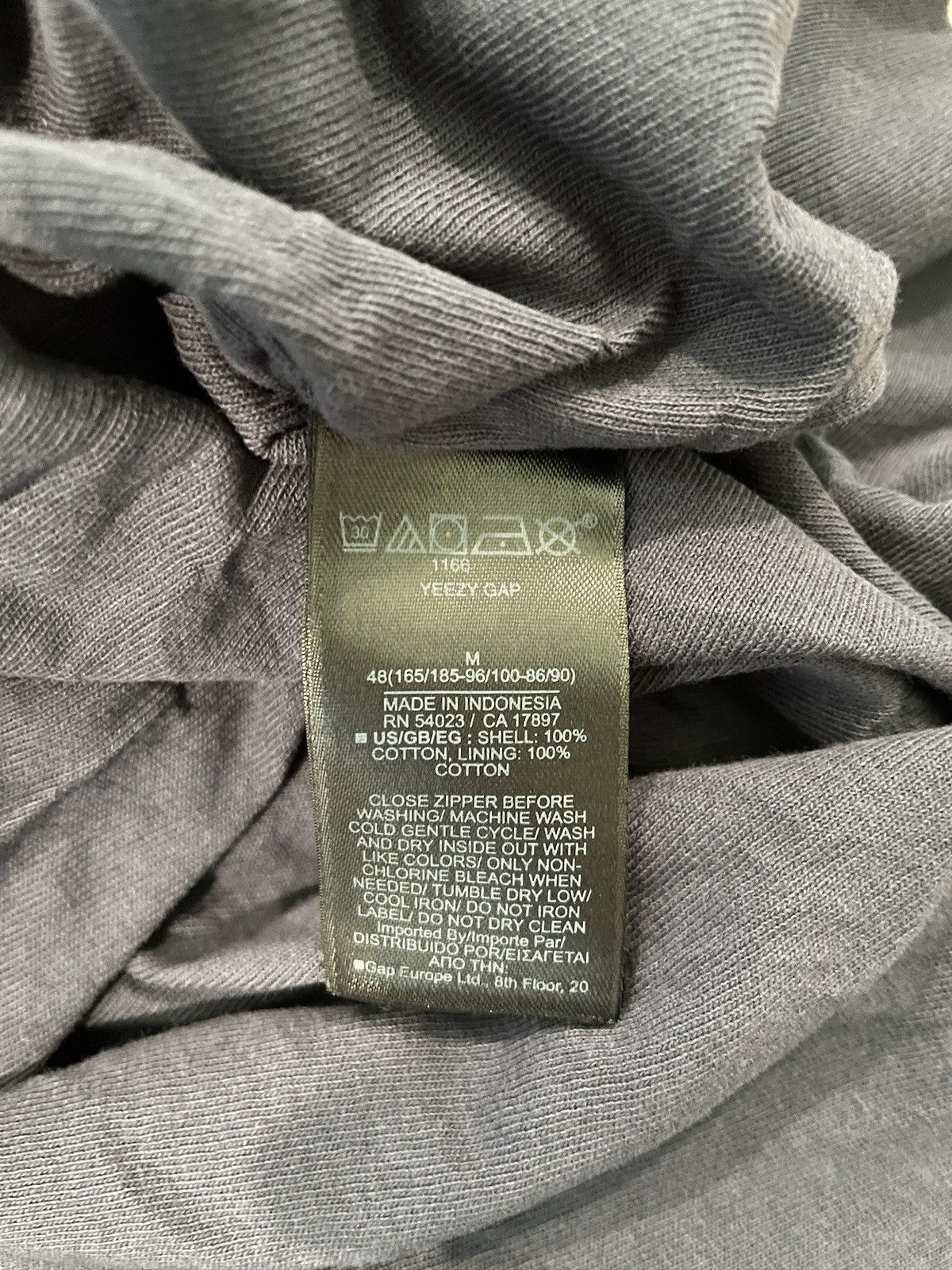 Gap × Kanye West × Yeezy Navy Yeezy Gap Zip Up Hoodie Sweatshirt Medium (UNRELEASED) Size US M / EU 48-50 / 2 - 5 Thumbnail