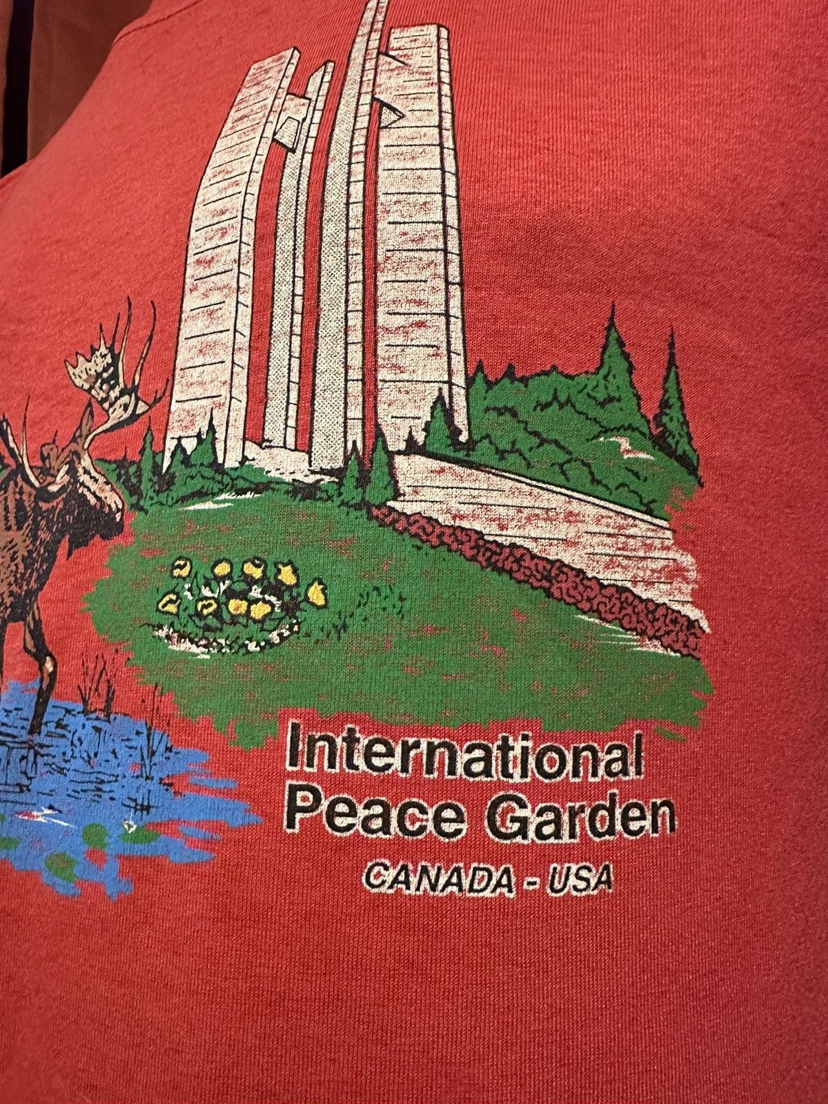 Vintage International Peace Garden Tee 90’s Nature Tee Grail