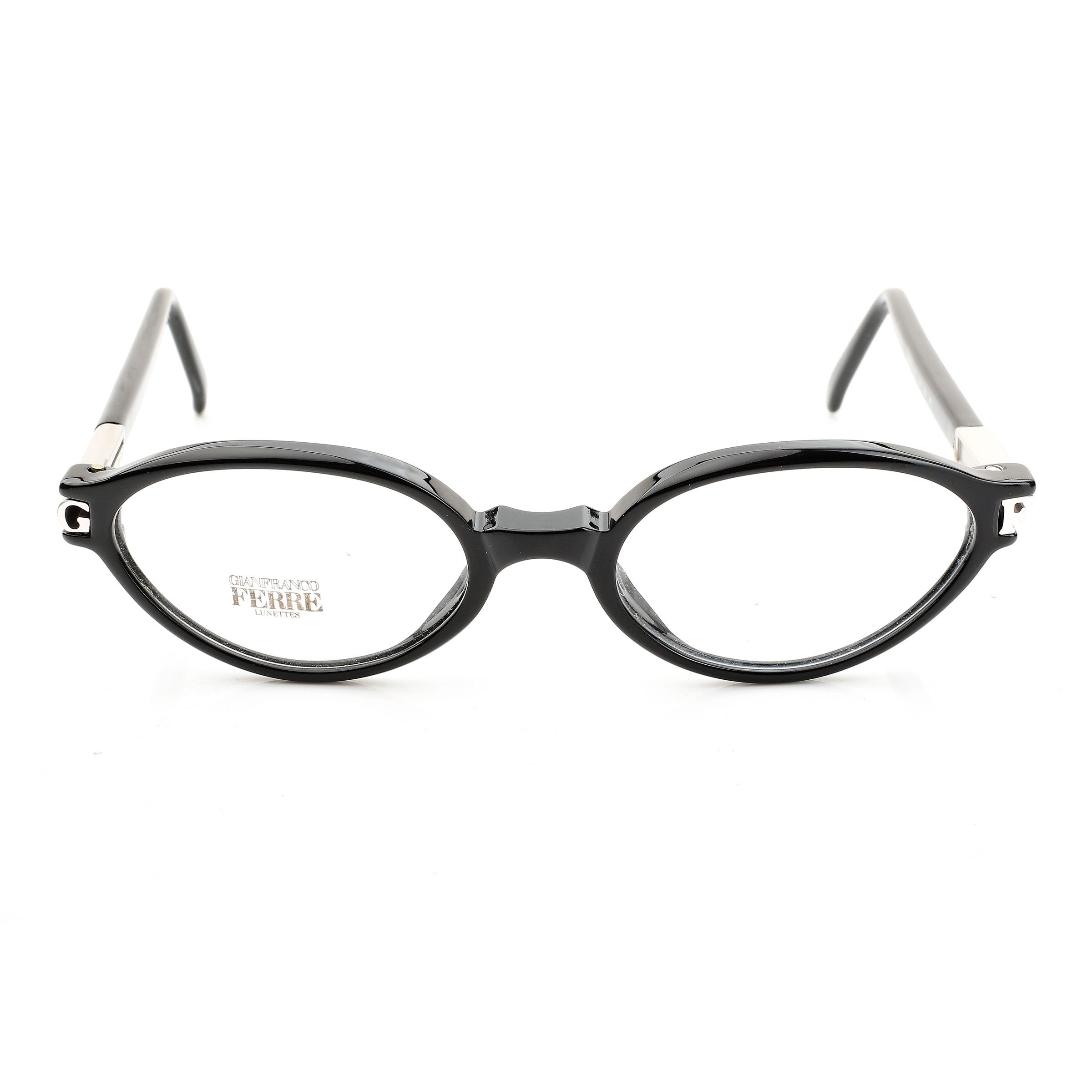 Gianfranco Ferre Gianfranco Ferre '90s Black & Silver Signature Glasses Size ONE SIZE - 1 Thumbnail
