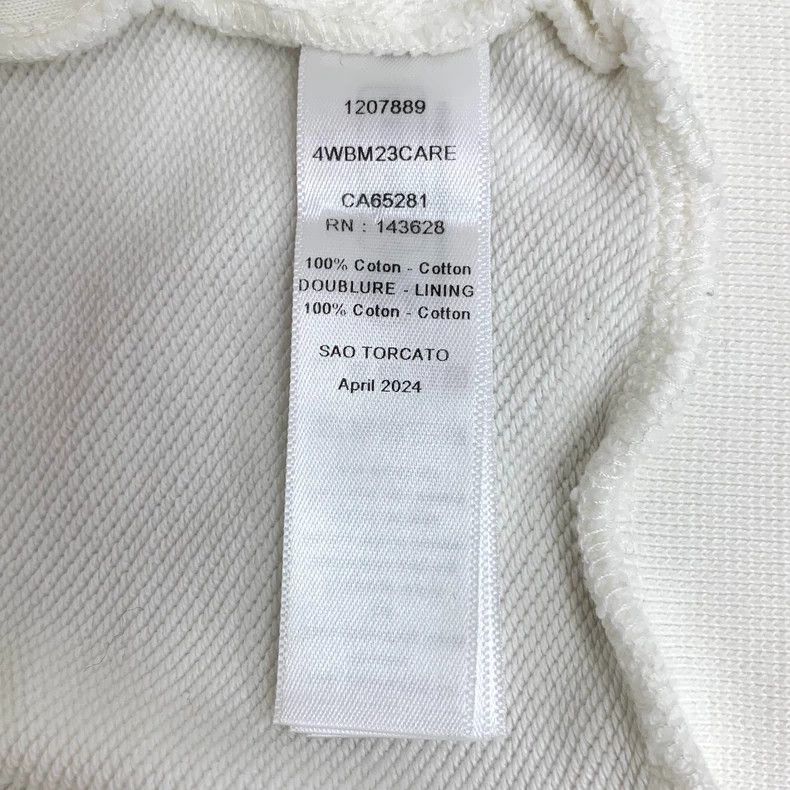 Dior Dior Size 12 White logo letter print cotton hooded zipper Size US XS / EU 42 / 0 - 6 Thumbnail