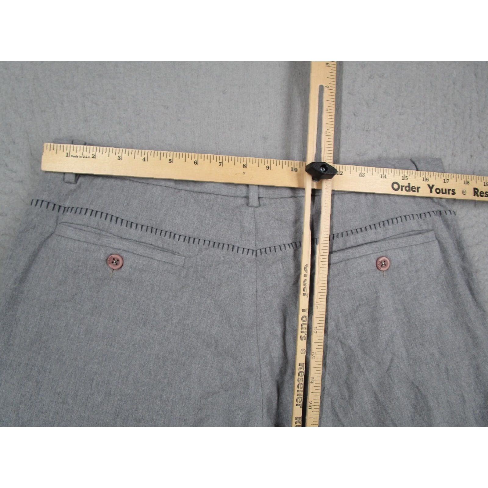 Versus VINTAGE Versus Gianni Versace Dress Pants Mens 36 Gray Virgin Wool Trousers Y2K Retro Size US 36 / EU 52 - 7 Thumbnail