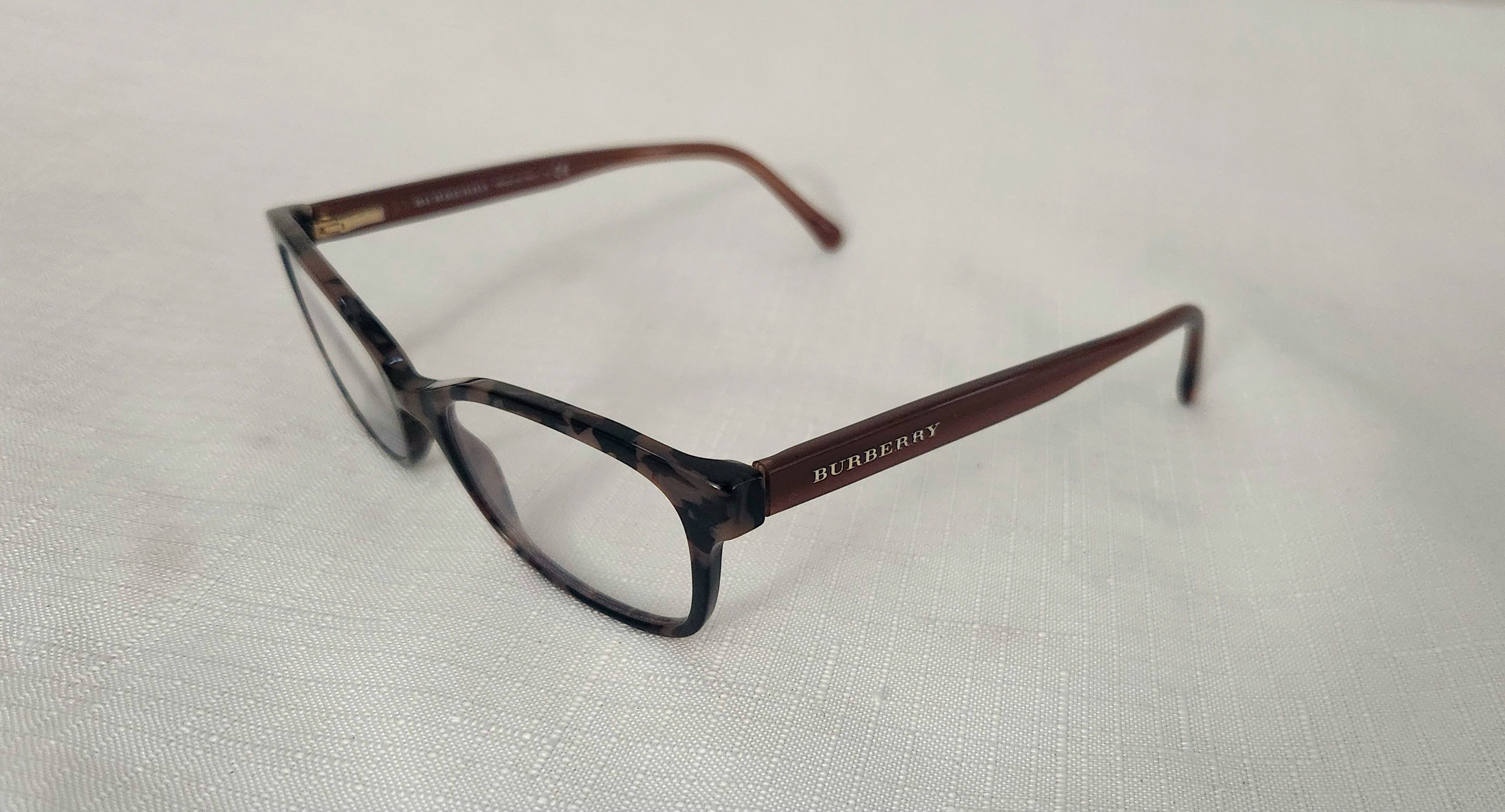 Burberry × Designer Burberry B2201 Italy Made 3648 Eyeglasses 52-17 140 Brown Size ONE SIZE - 1 Thumbnail