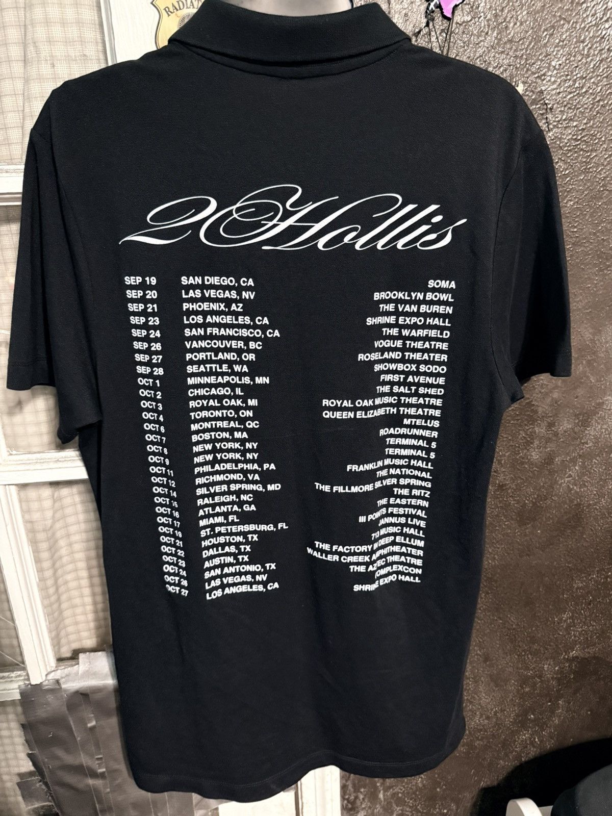 Polo Ralph Lauren 2Hollis black polo shirt with tour dates on back RARE Size US M / EU 48-50 / 2 - 2 Thumbnail
