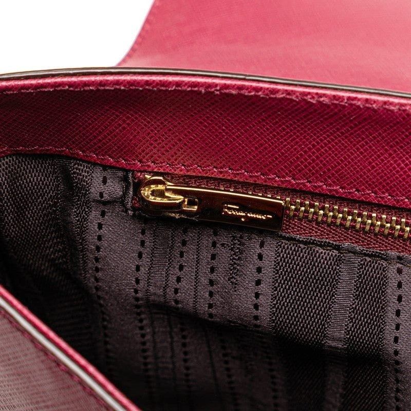 Salvatore Ferragamo Salvatore Ferragamo Leather Gancini Chain Shoulder Bag Pink Size ONE SIZE - 6 Thumbnail