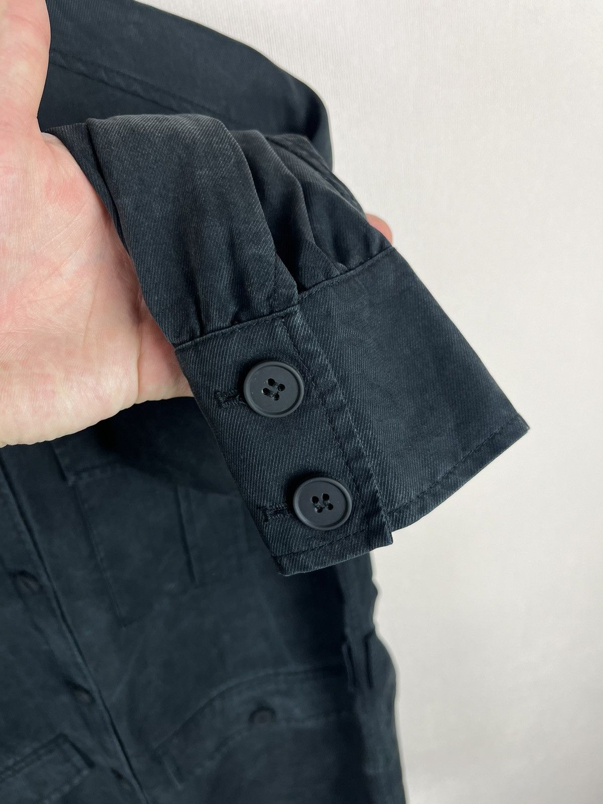 Allsaints AllSaints Military Utility Jacket Washed Grey Cotton Button Size M / US 6-8 / IT 42-44 - 4 Thumbnail