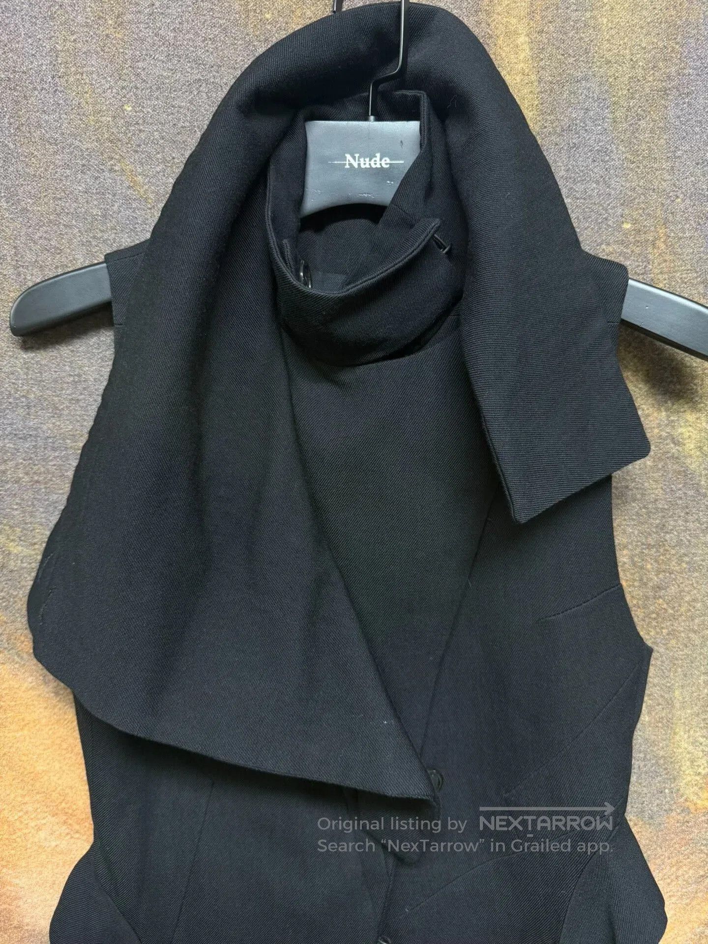 Ann Demeulemeester black layered wool vest by ann demeulemeester. Size XS / US 0-2 / IT 36-38 - 3 Thumbnail
