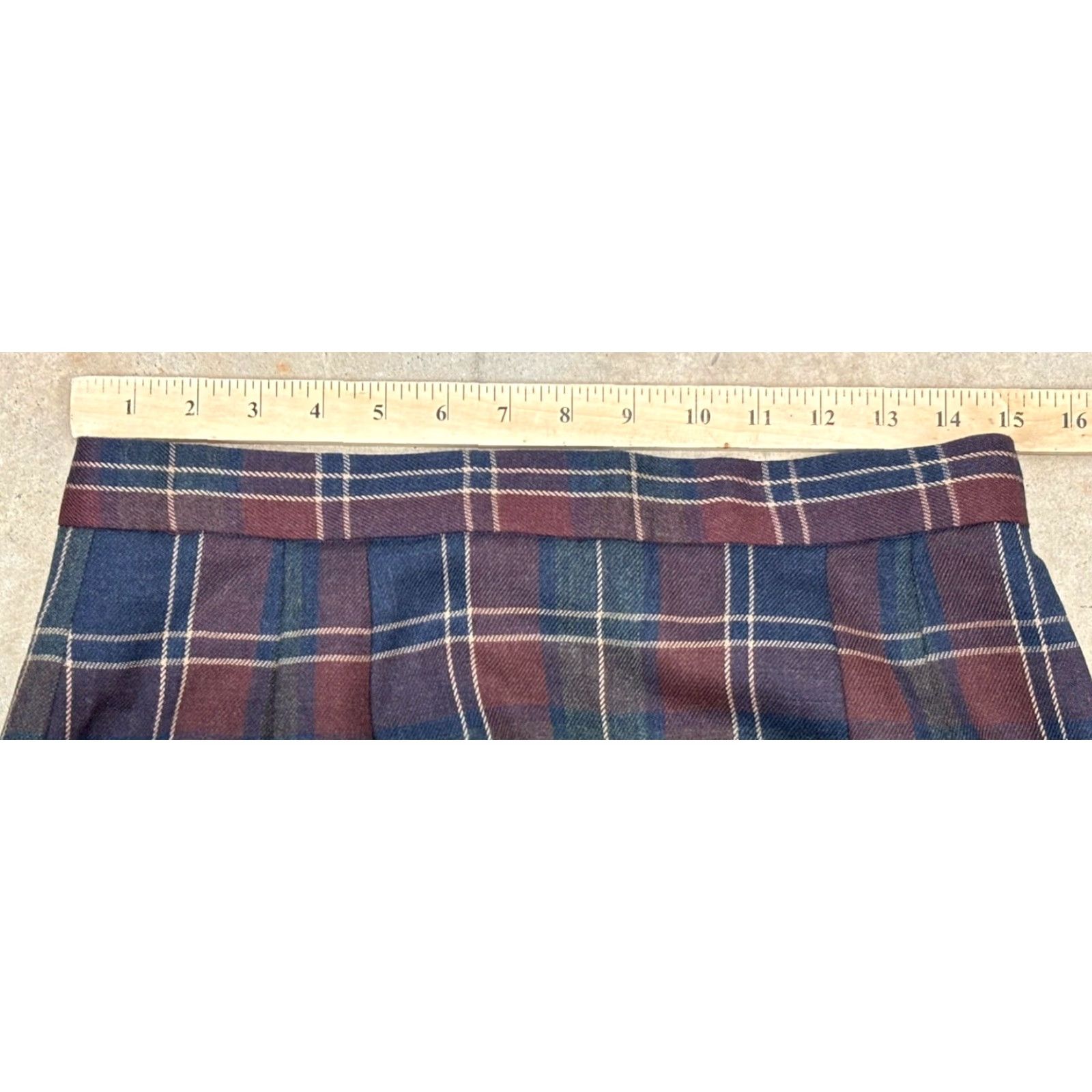 Charter Club VINTAGE Charter Club Wool Maxi Skirt Women’s 14 Plaid Button Up Slit Academia Old Money 90s College Preppy Womens Size 36" / US 14 / IT 50 - 6 Thumbnail