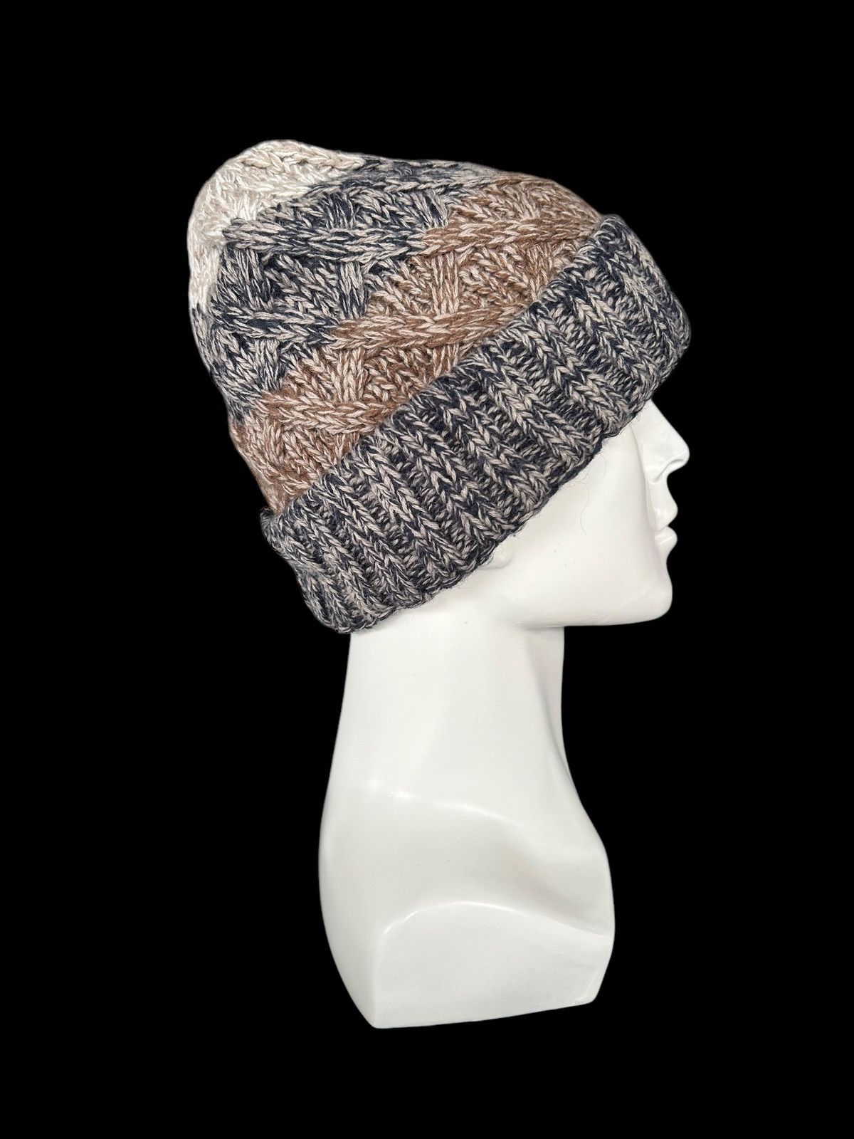 Japanese Brand × Kapital × Vintage Crochet Knitted Japanese Style Beanie Hats 🎌☠️☠️ Size ONE SIZE - 3 Thumbnail