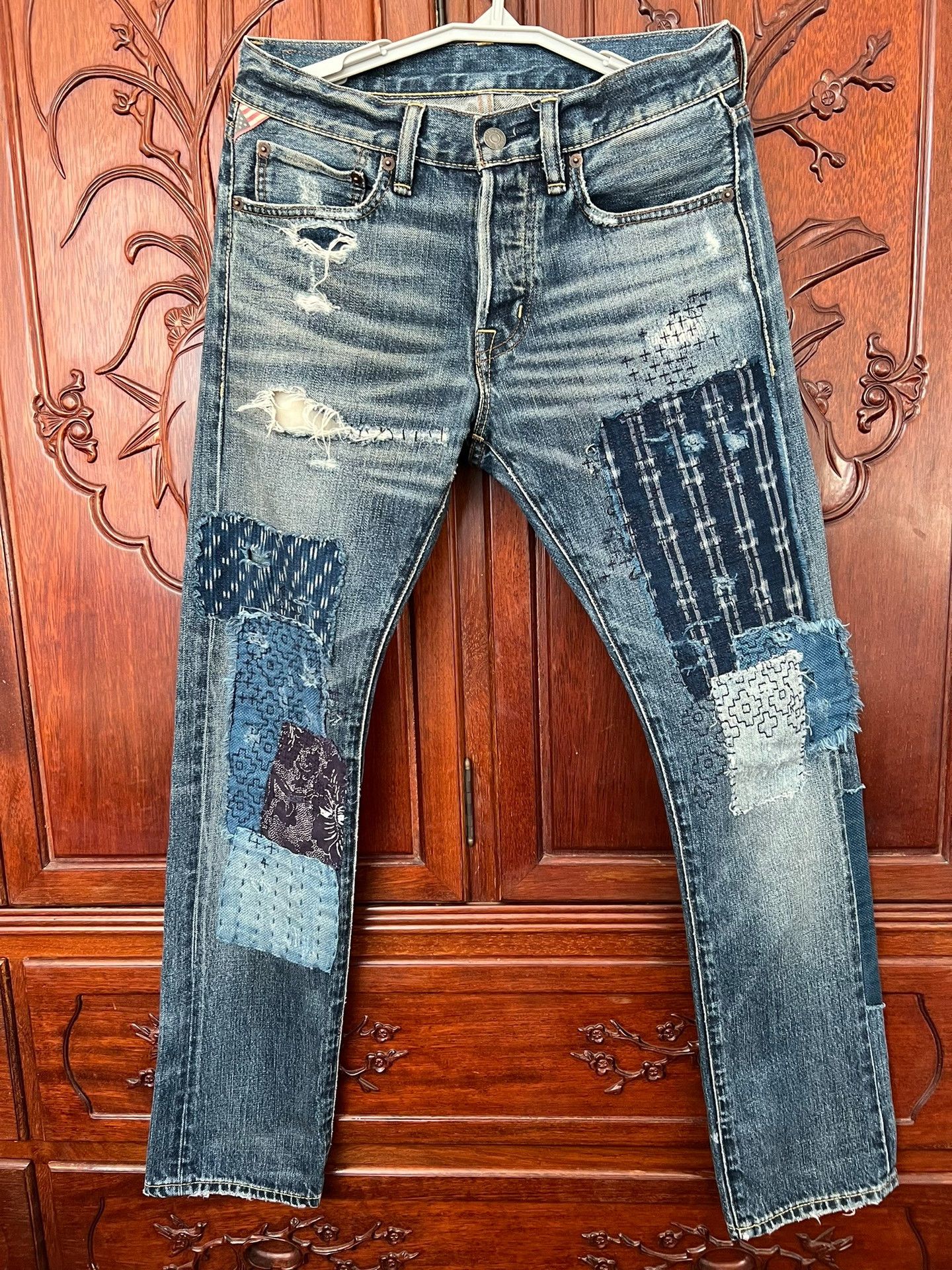 RRL Ralph Lauren Ralph Lauren RRL Men's Patchwork Jeans Size US 30 / EU 46 - 1 Thumbnail
