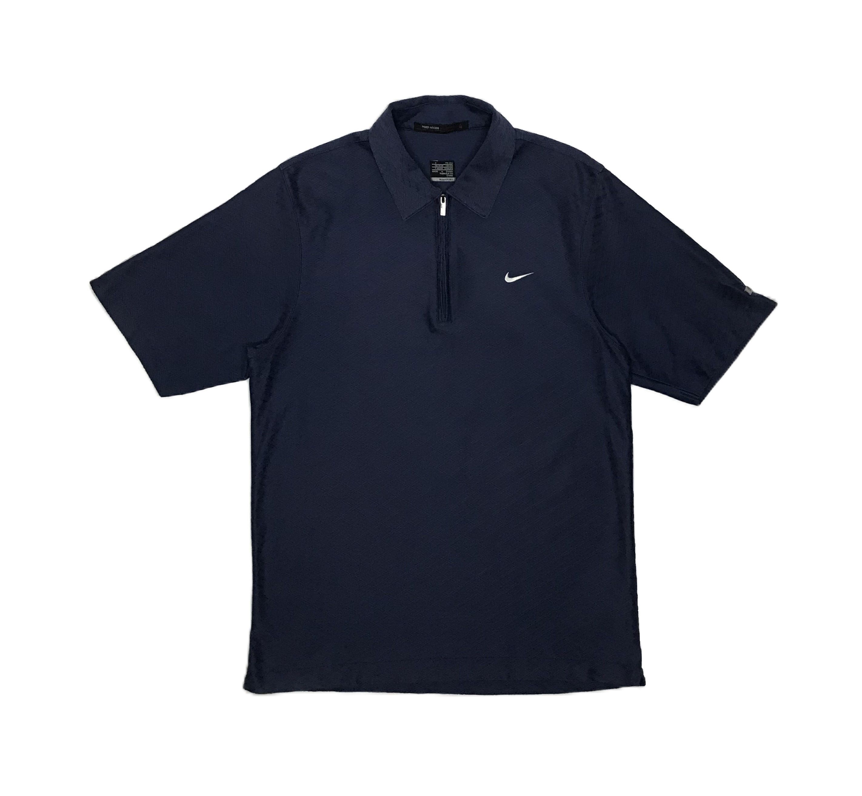 Nike Nike Tiger Woods Vintage Golf Polo 1/3 Zip Navy Size US S / EU 44-46 / 1 - 1 Thumbnail