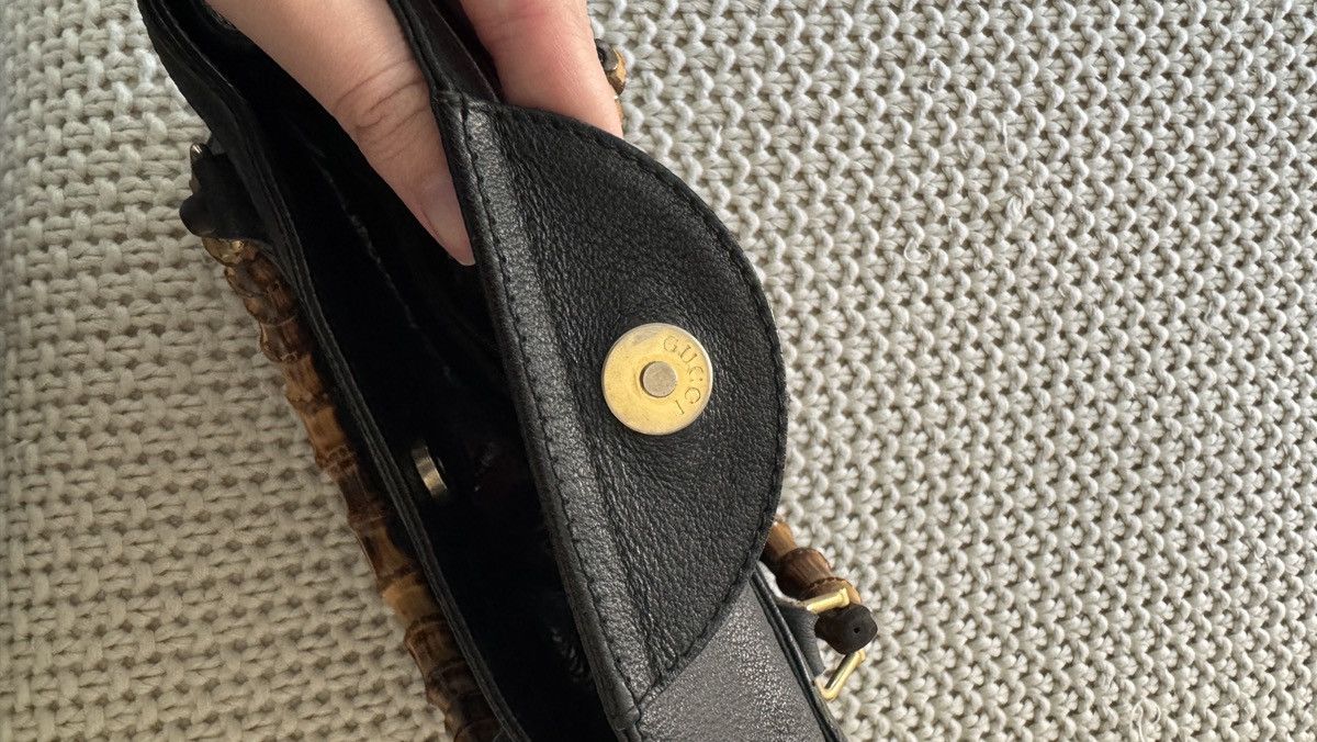 Gucci Vintage Bamboo Black Suede and Leather Gucci Handbag Size ONE SIZE - 5 Thumbnail