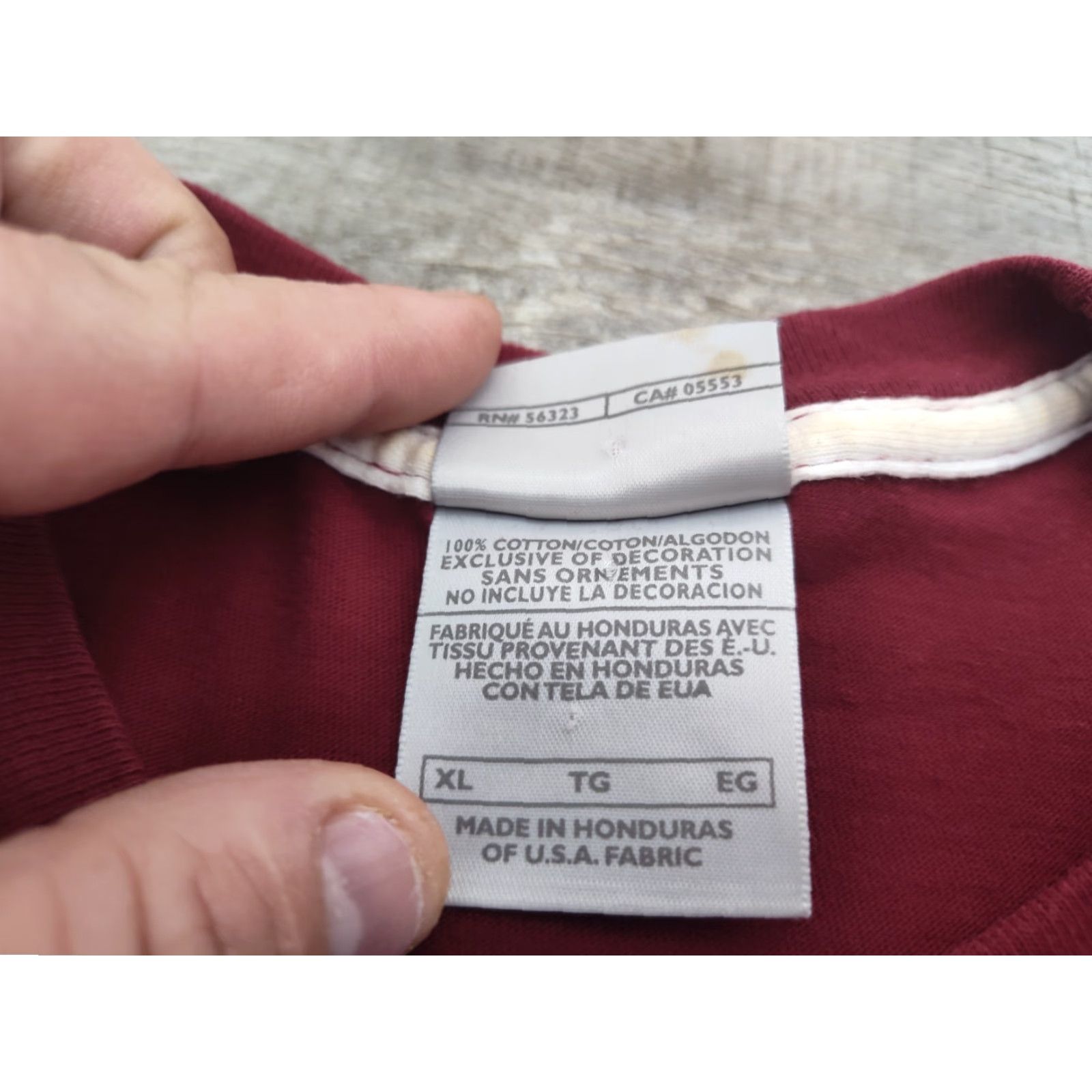 Nike VINTAGE Nike Check Logo T-Shirt Men XL Red/Maroon Gray Short Sleeve Crew Neck Swoosh Embroidered 2000s Y2K Athletic Classic Size US XL / EU 56 / 4 - 7 Thumbnail
