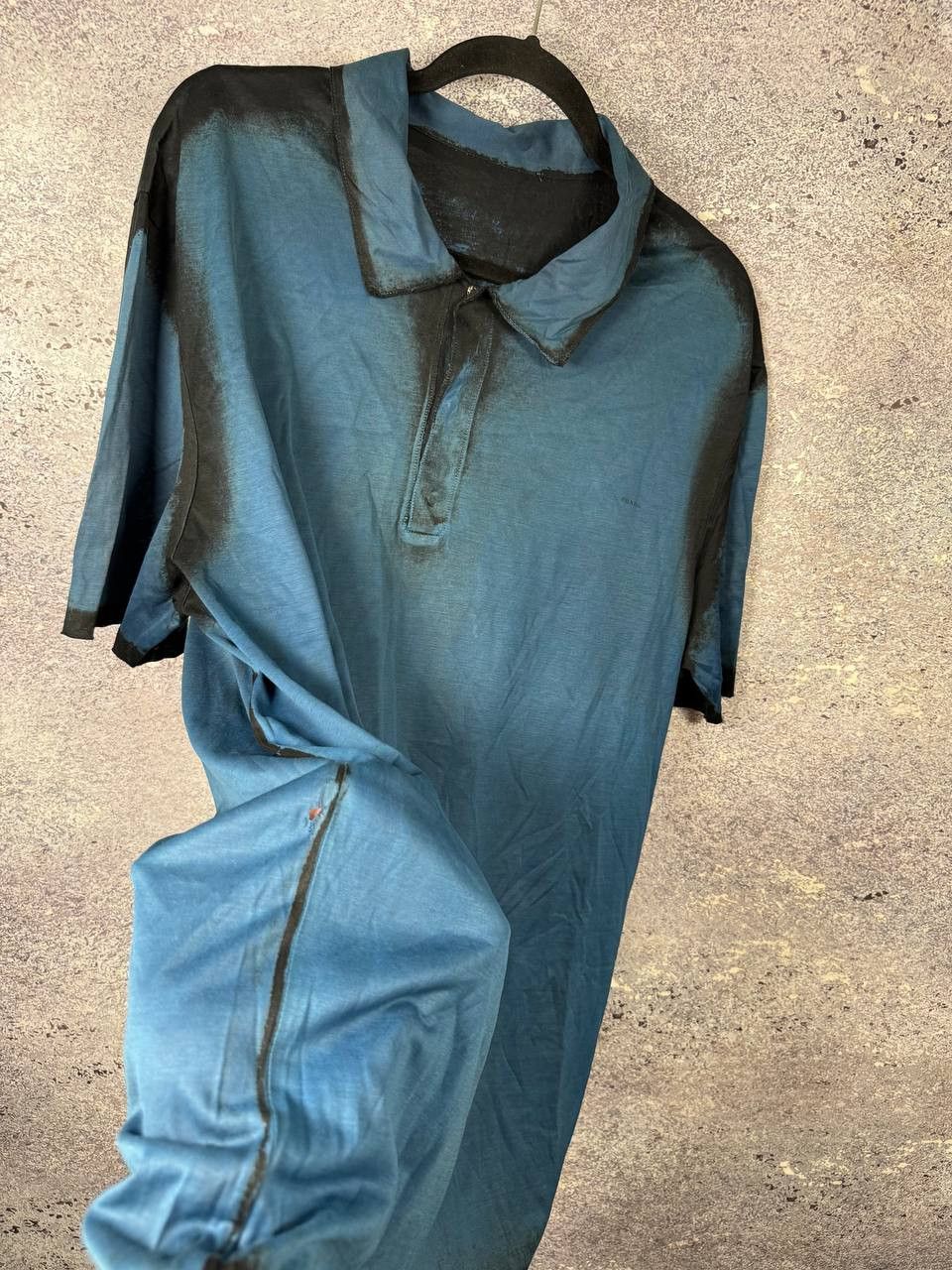 Prada Rare Archive Prada Garmen dye Polo T-Shirt y2k 2XL Size Size US XXL / EU 58 / 5 - 14 Thumbnail