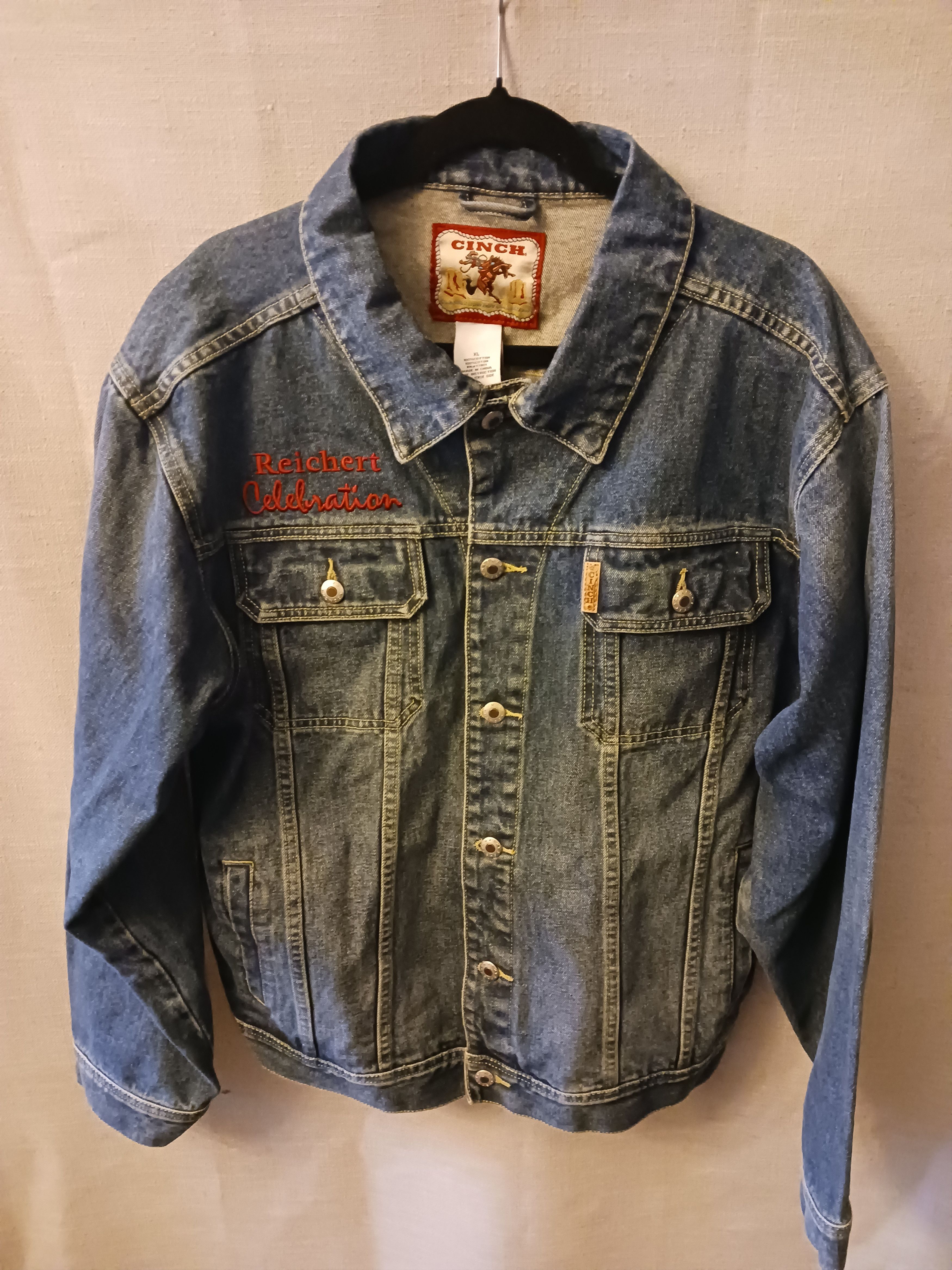 CINCH NWOT Classic Cowboy Embroidered Denim Jacket Size US XL / EU 56 / 4 - 1 Thumbnail