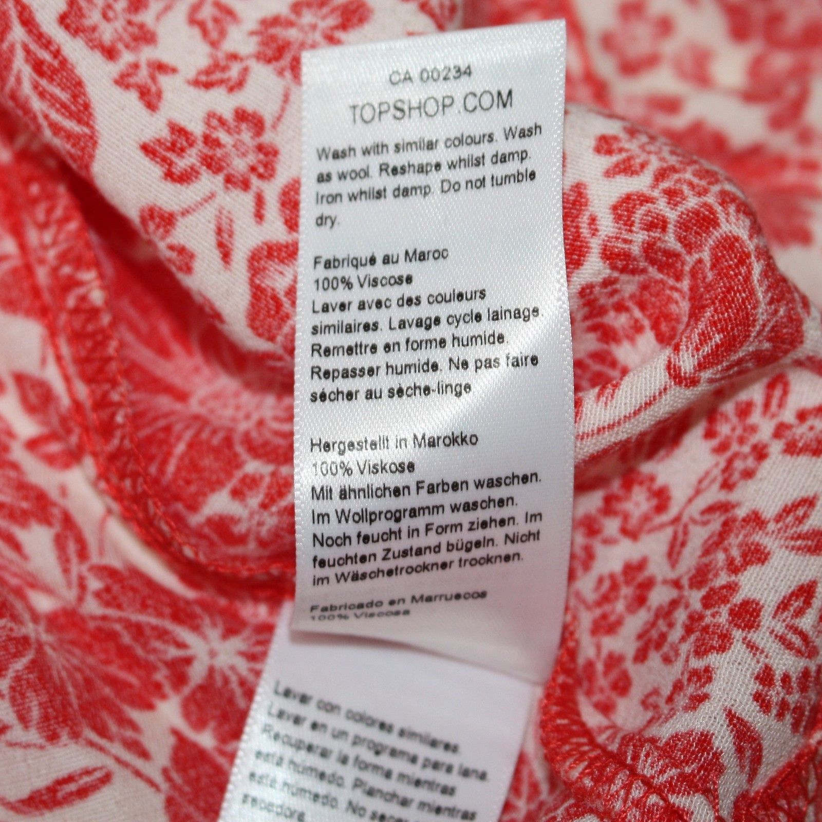 Topshop Floral Print Ruffle Wrap Mini Dress in Petite US 2 NWT $75 Size XS / US 0-2 / IT 36-38 - 14 Thumbnail