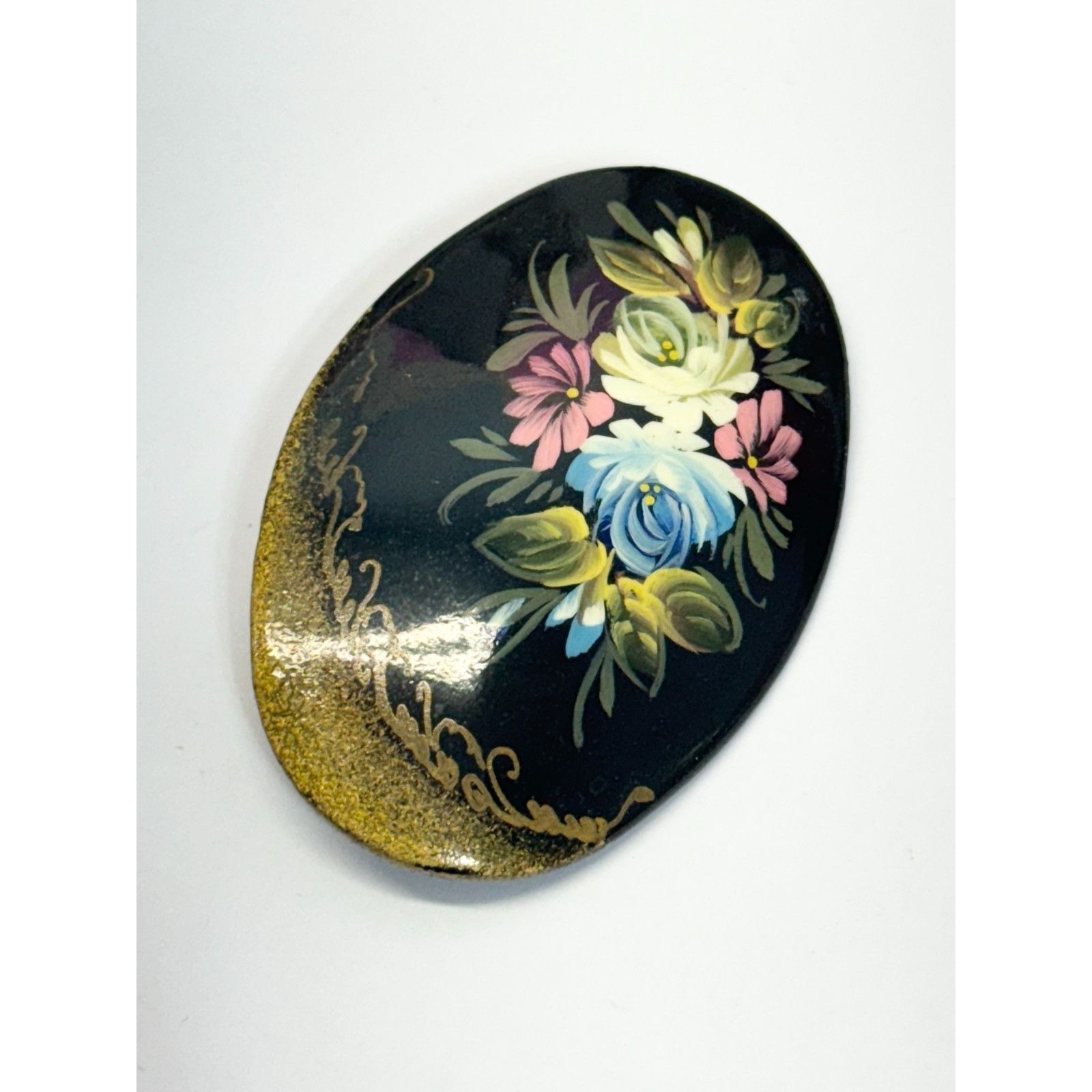 Vintage Vintage hand painted made in Russia brooch pin Size ONE SIZE - 3 Thumbnail