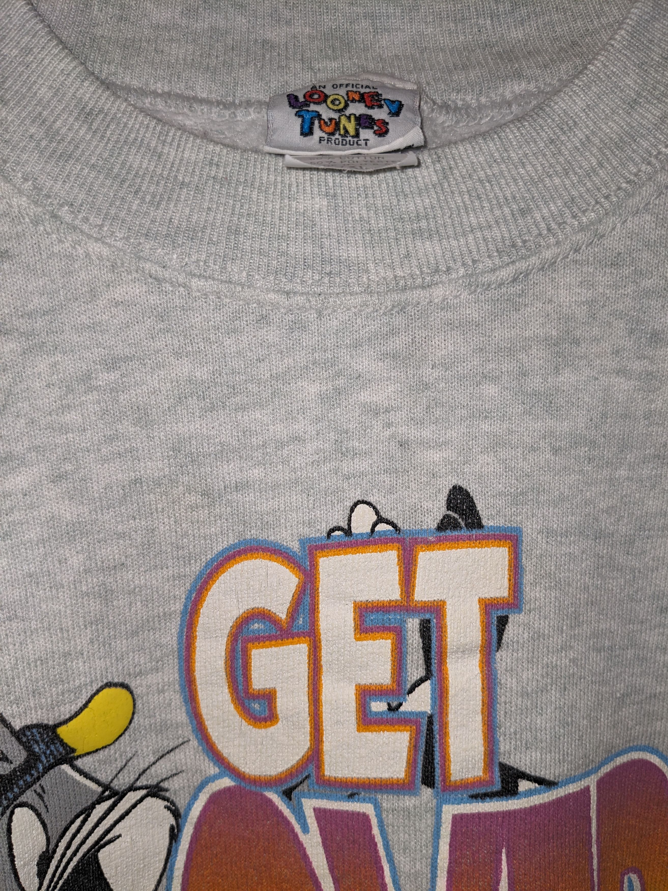 Cartoon Network × Vintage Vintage 1996 Looney Tunes Get Over It YOUTH Large Sweatshirt Size US L / EU 52-54 / 3 - 9 Thumbnail