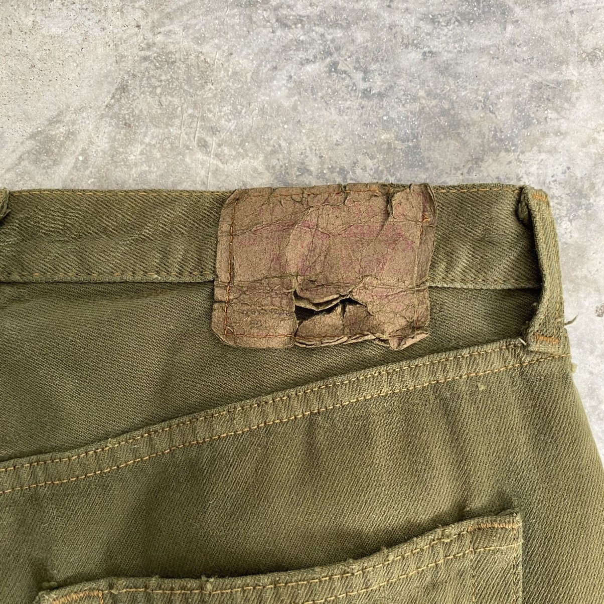 Levi's Vintage Levis 501 Faded Green Overdyed Distressed Jeans Size US 31 - 13 Thumbnail