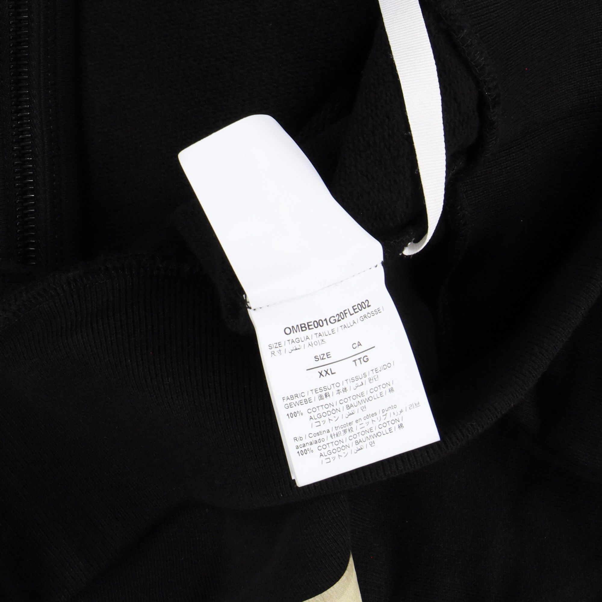 Off-White Black Tape Arrows Logo Zip Hoodie Size US XXL / EU 58 / 5 - 7 Thumbnail